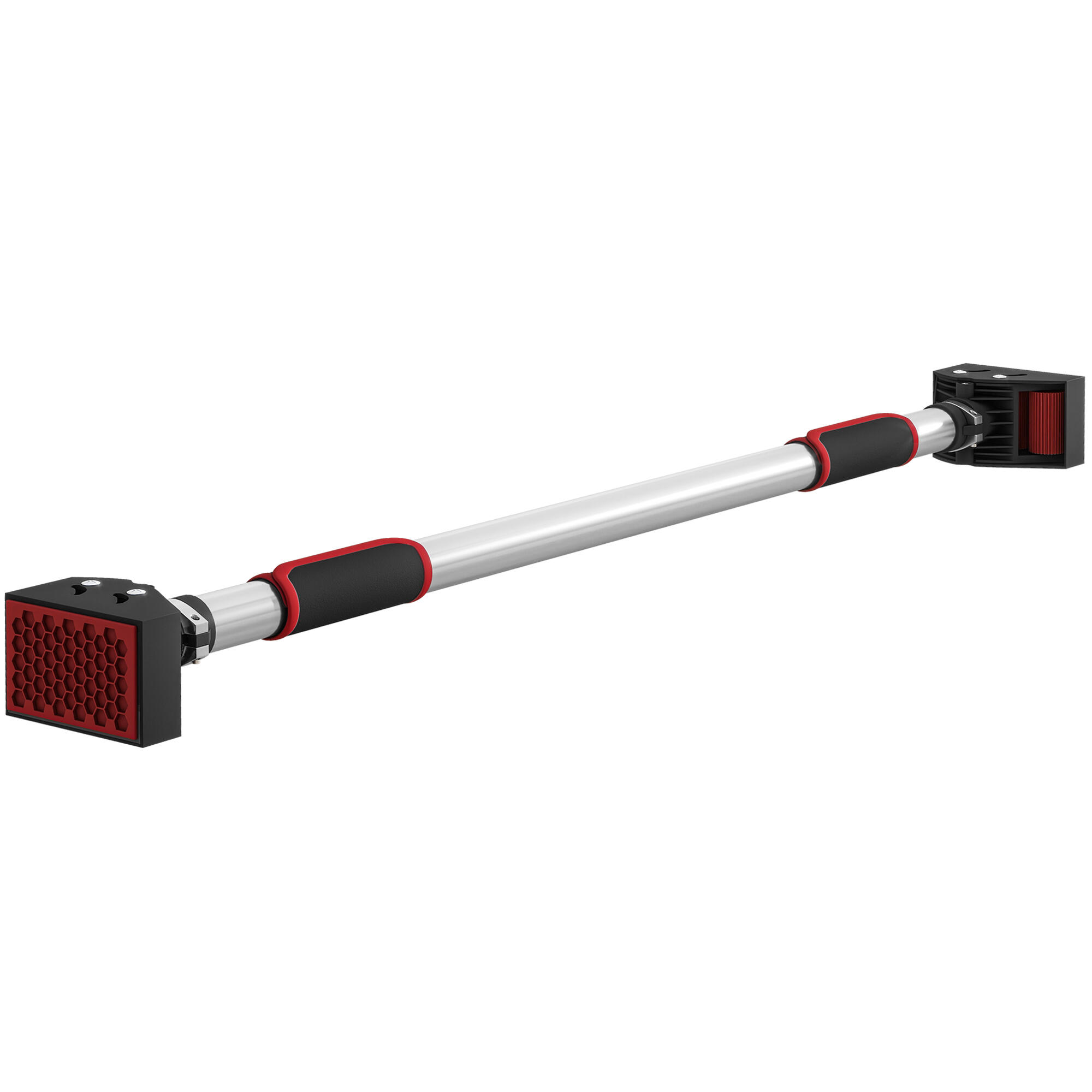 Barra de elevações 95-123x10x7 cm vermelho e preto SPORTNOW