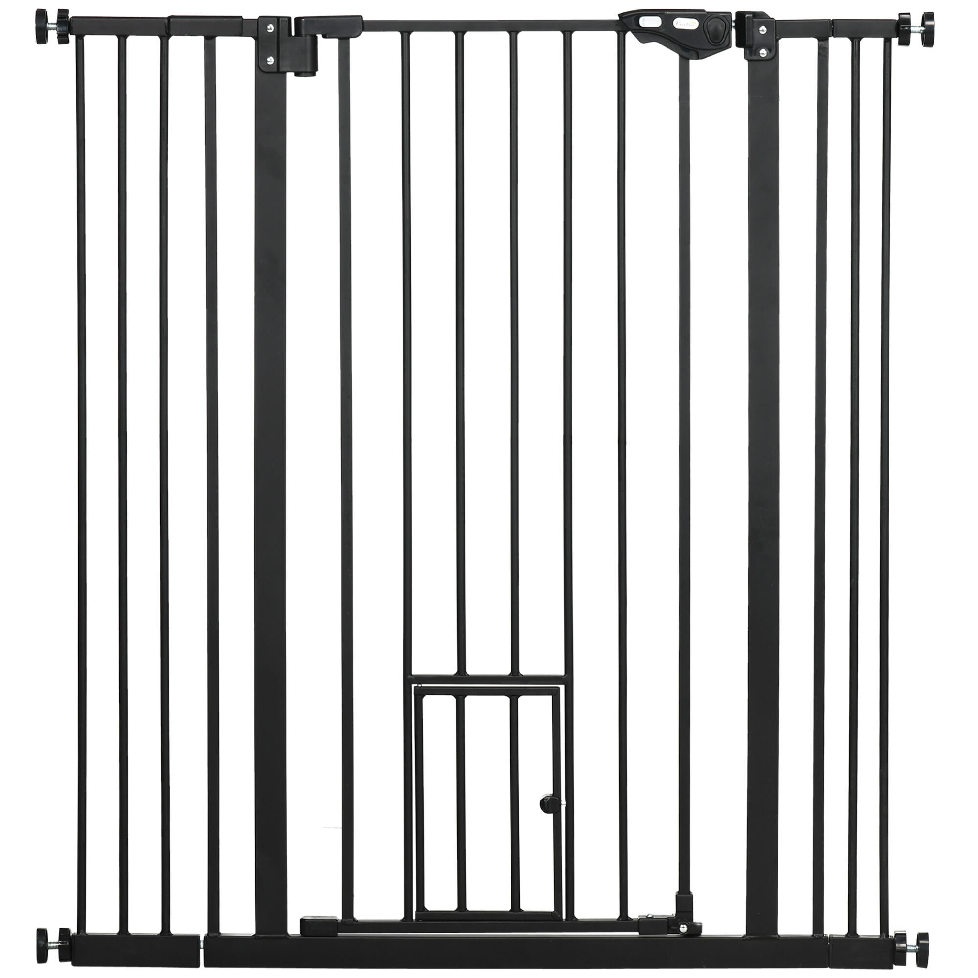 PAWHUT Barreira de segurança cães 101x3.5x104.1 cm preto PawHut