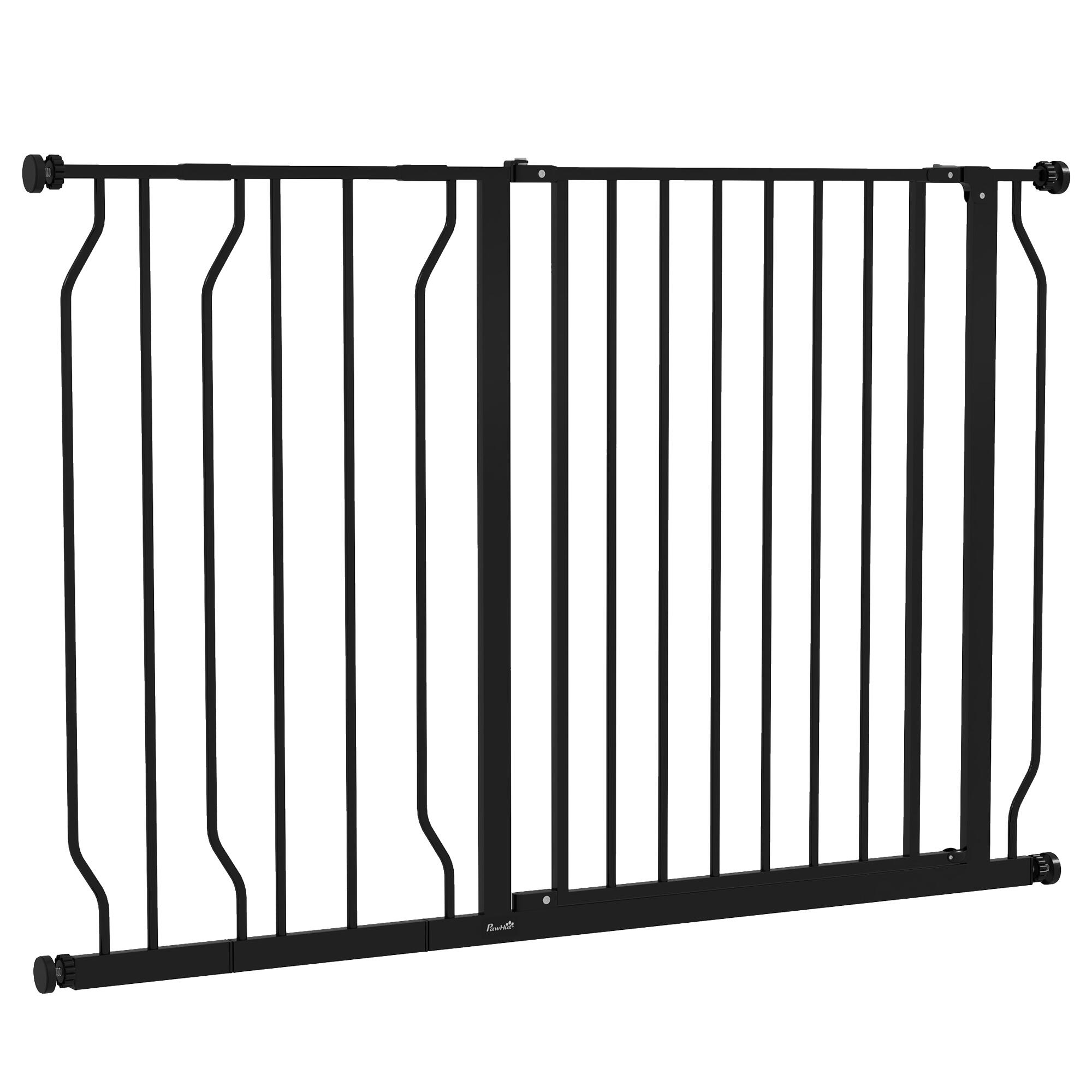 PAWHUT Barreira de segurança 115x1.5x76 cm preto PawHut