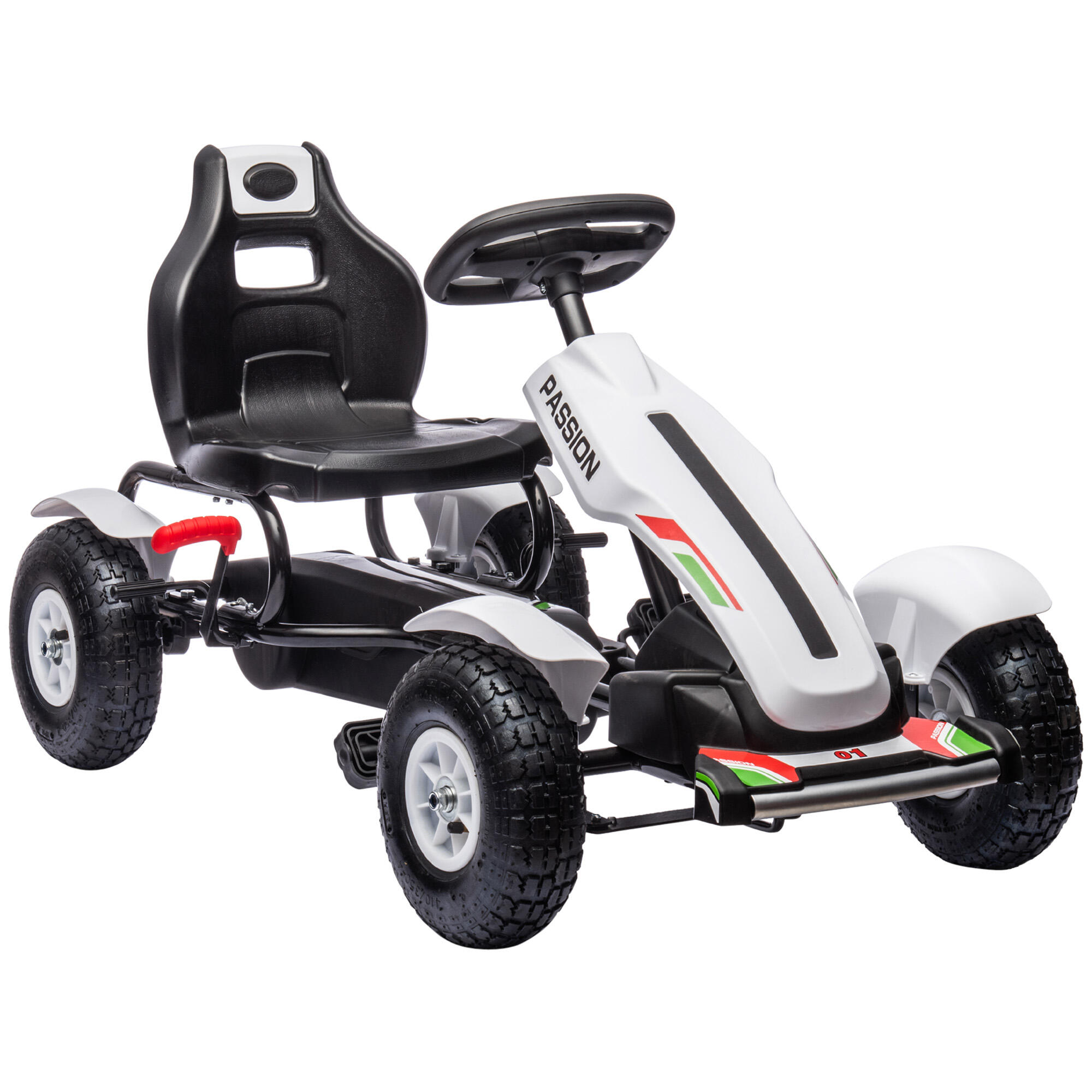 HOMCOM Kart a pedais 121x58x61 cm branco HOMCOM