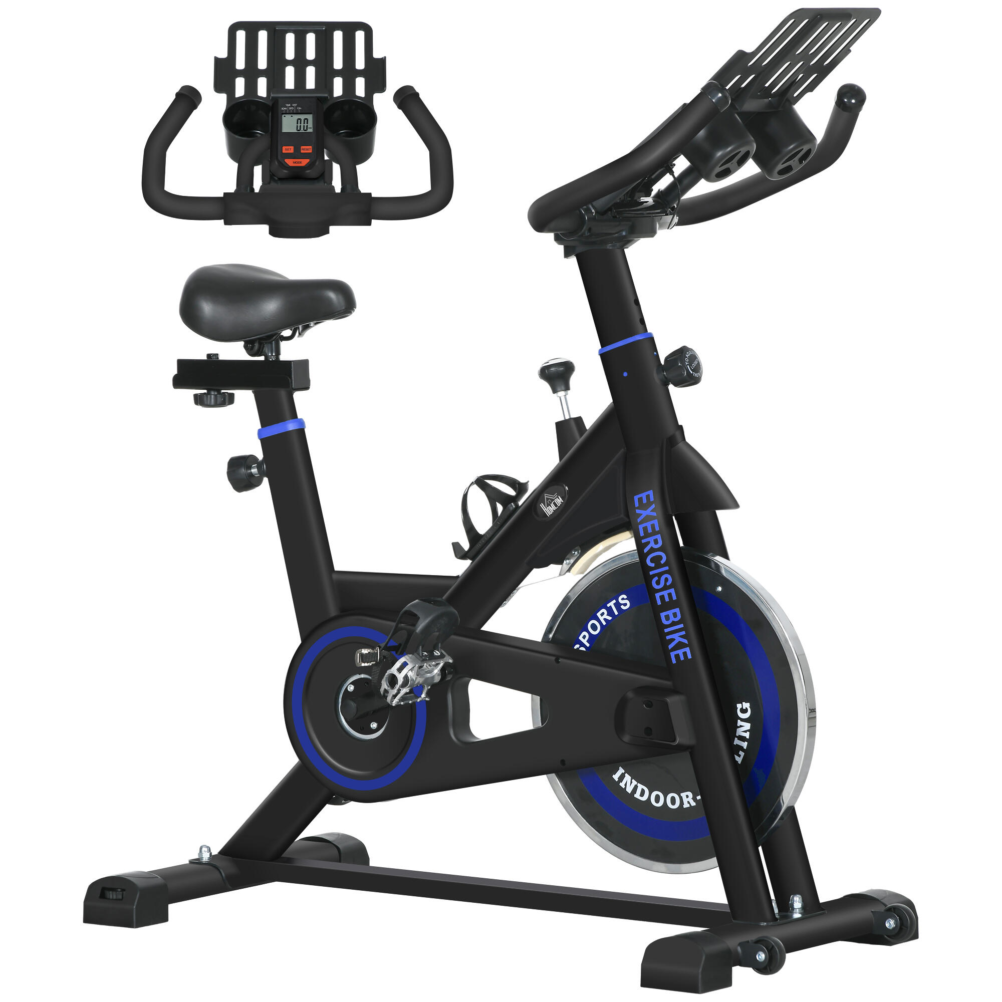 Bicicleta estática 103x53x110-114 cm azul homcom