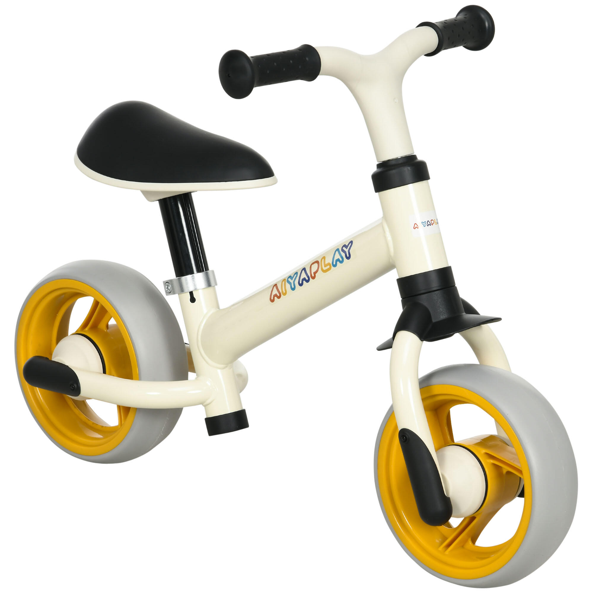 Bicicleta sem pedais 66,5x34x47 cm branco aiyaplay