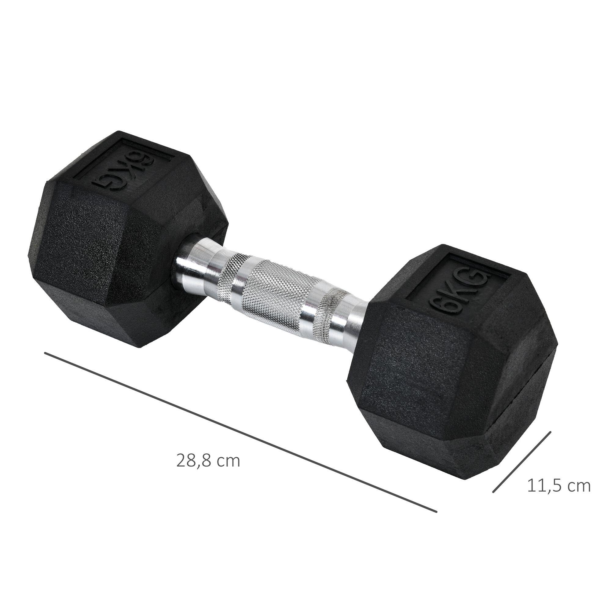 Conjunto de halteres 28,8x11,5 cm preto HOMCOM 3/7
