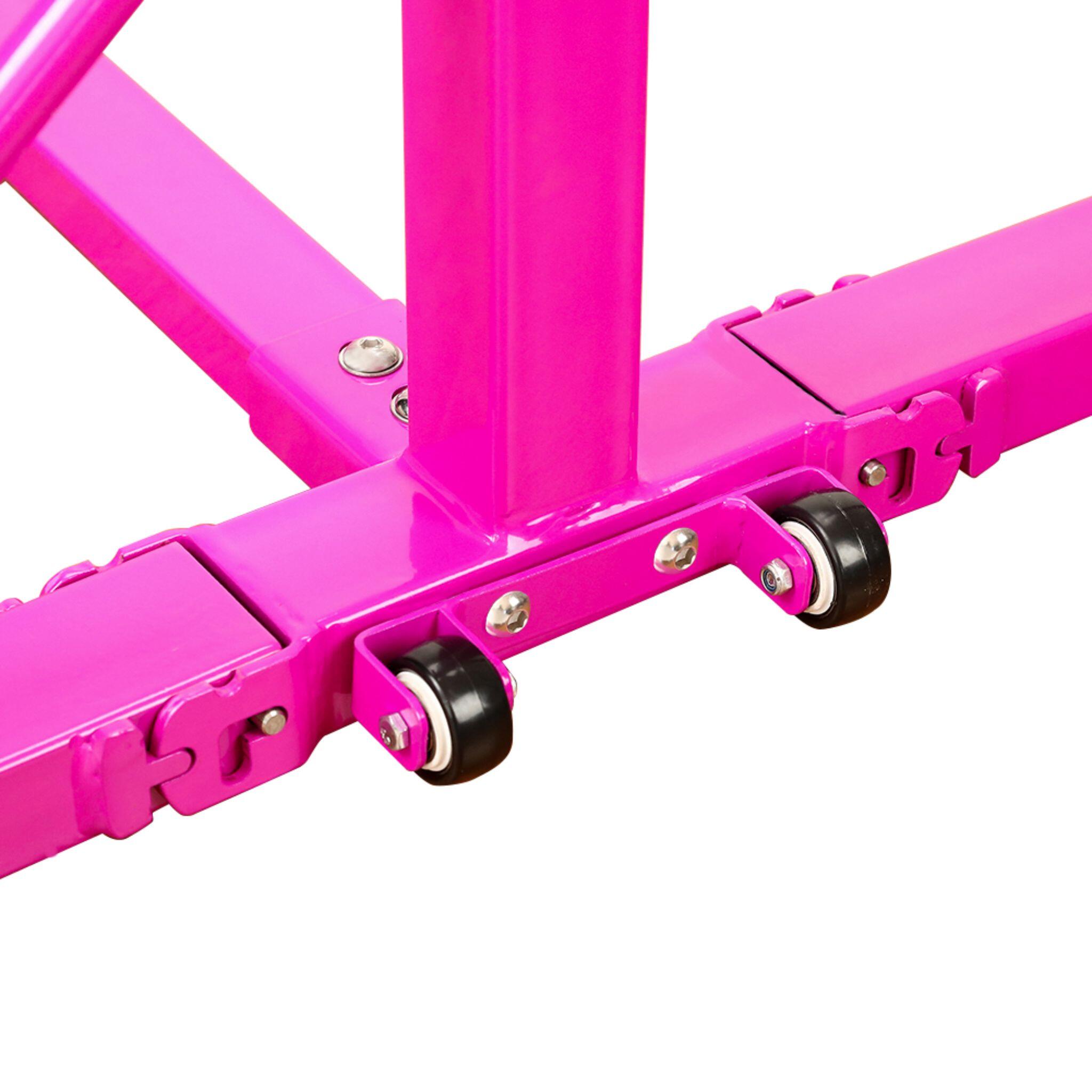 Cannons UK 2nd edition Folding Junior Pro Adjustable 3-5ft Horizontal Bars Pink 5/7