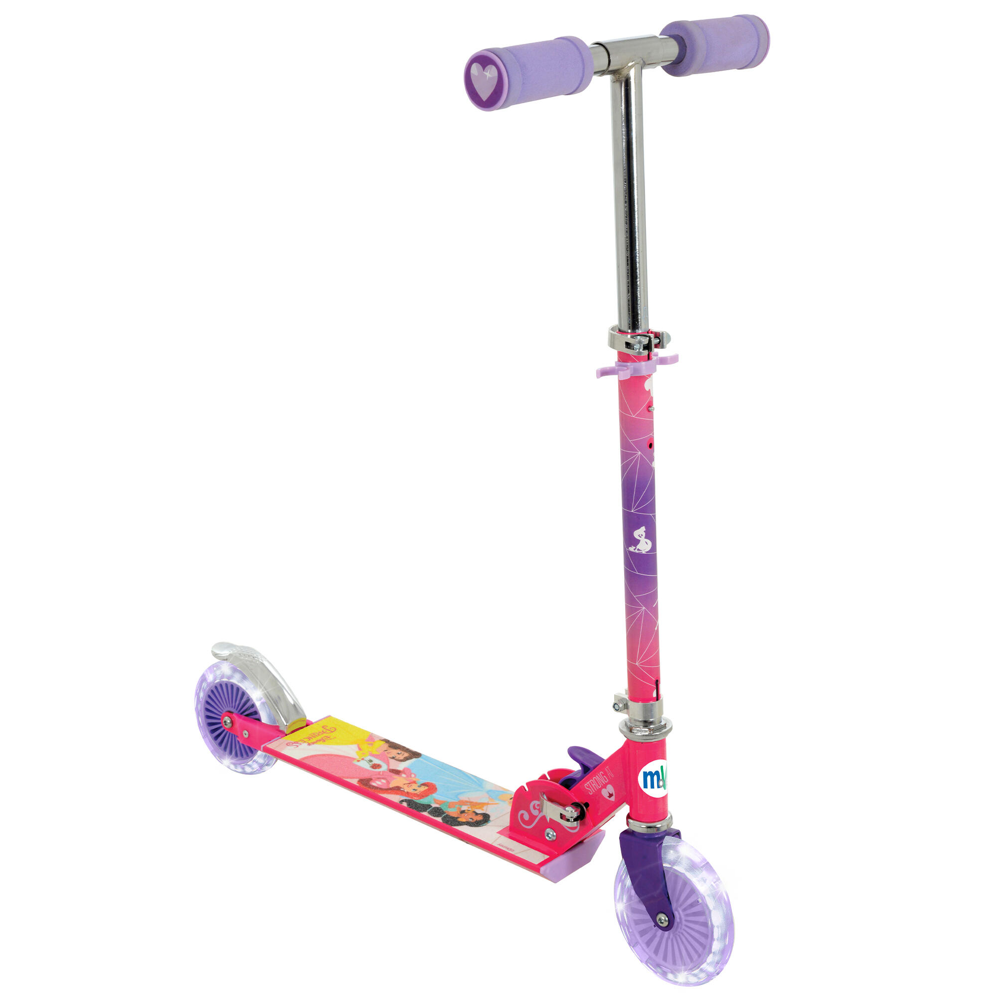 MoVe Disney Princess Folding Inline Scooter with Light Up Wheels 7/7
