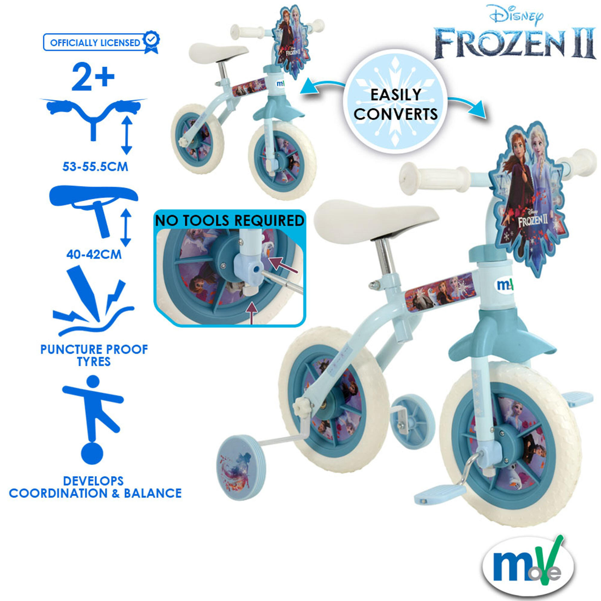 MoVe Frozen 2 2 in 1 10 Training Bike DISNEY FROZEN Decathlon
