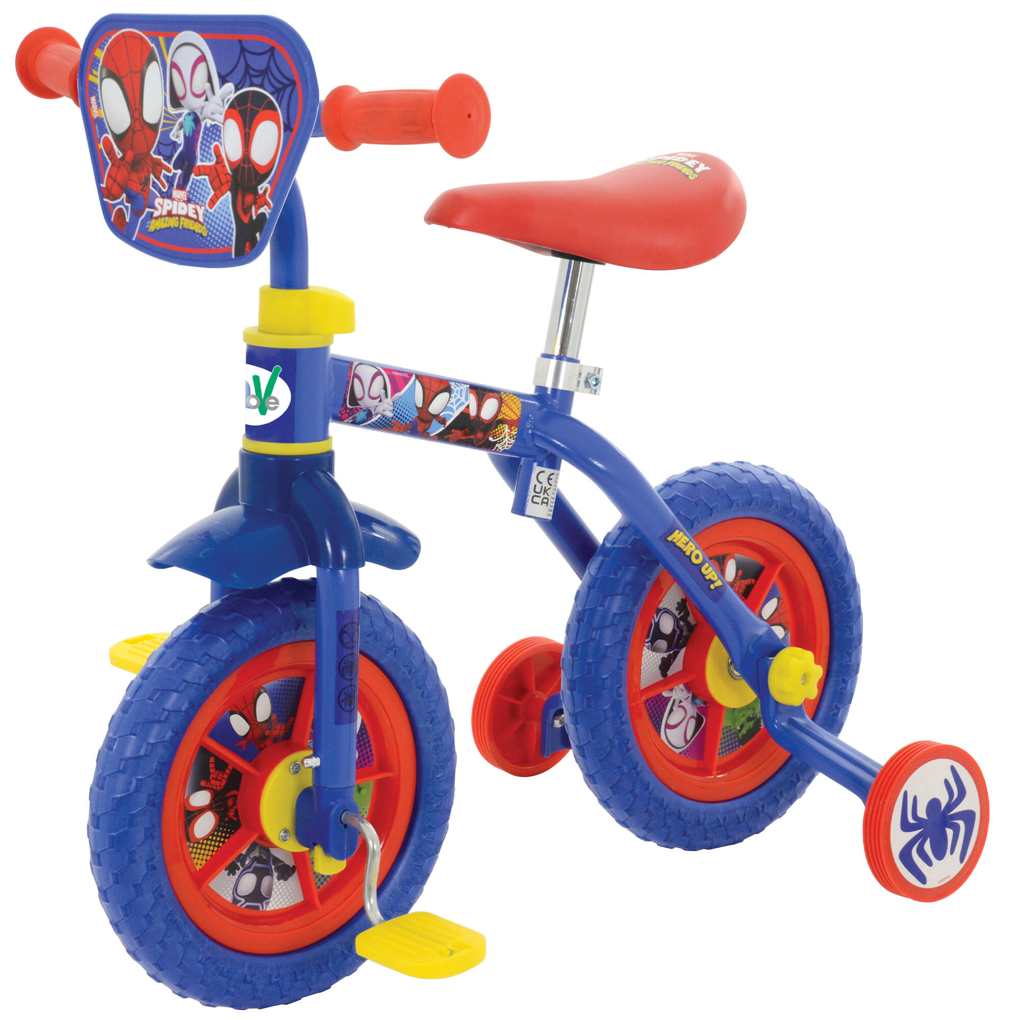 SPIDEY AND HIS AMAZING FRIENDS Move Spidey & His Amazing Friends 2 in 1 10inch Training Bike