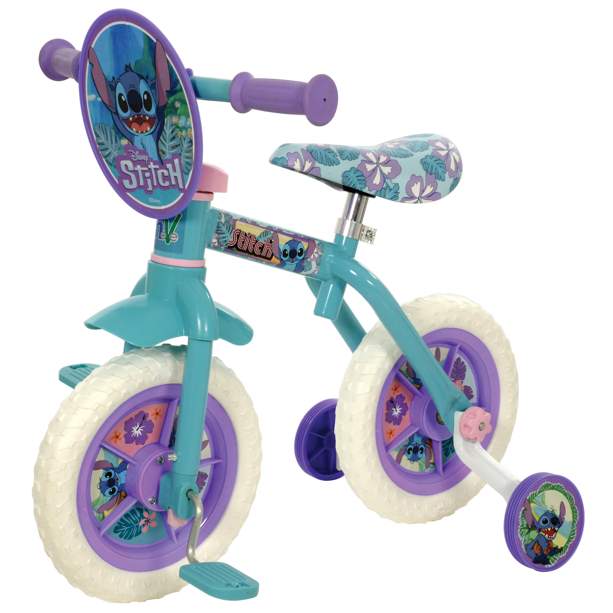 DISNEY Move Stitch 2 in 1 10" Training Bike