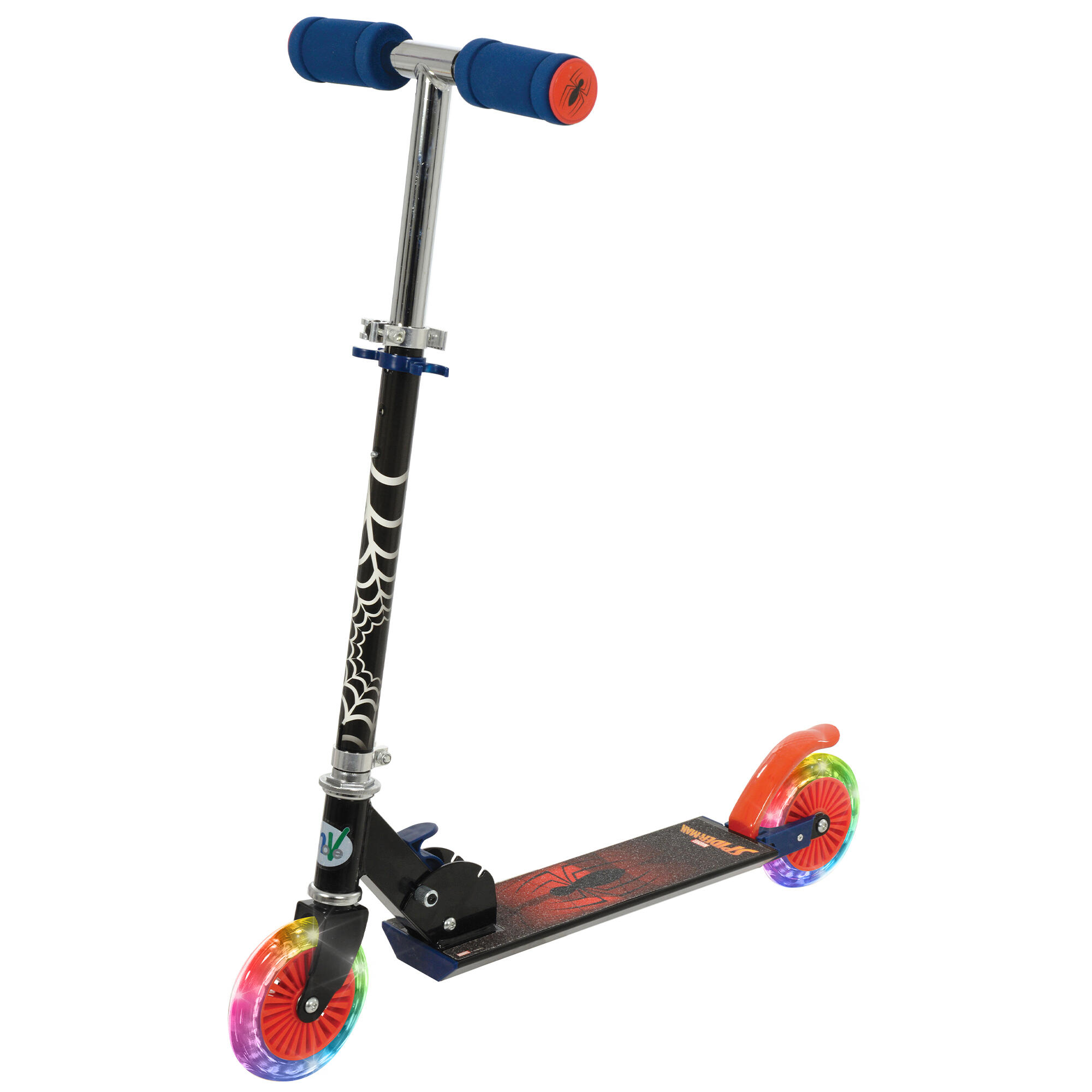 SPIDERMAN MoVe Spiderman Folding Inline Scooter with Light Up Wheels