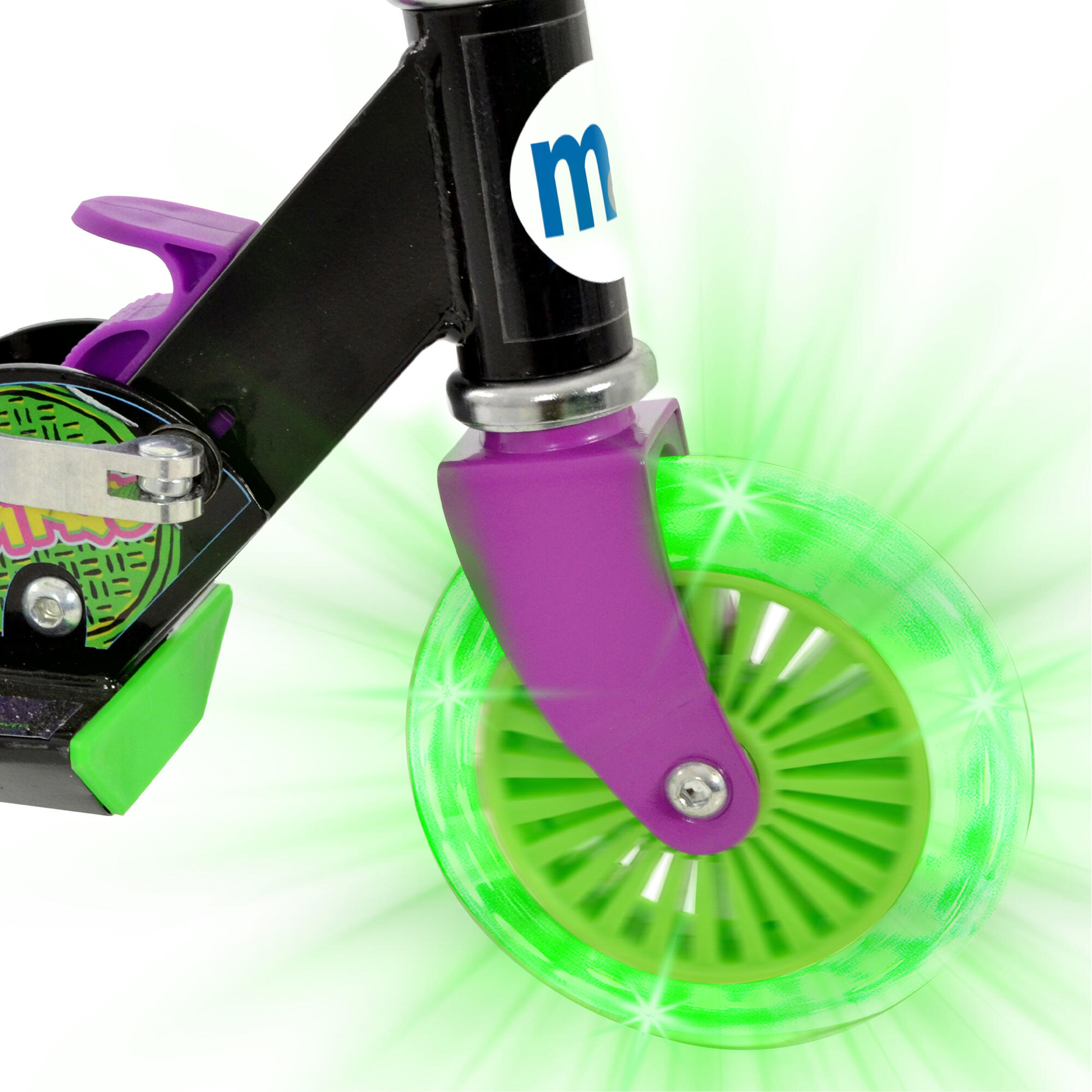 MoVe Turtles Folding Inline Scooter with Light Up Wheels 4/7