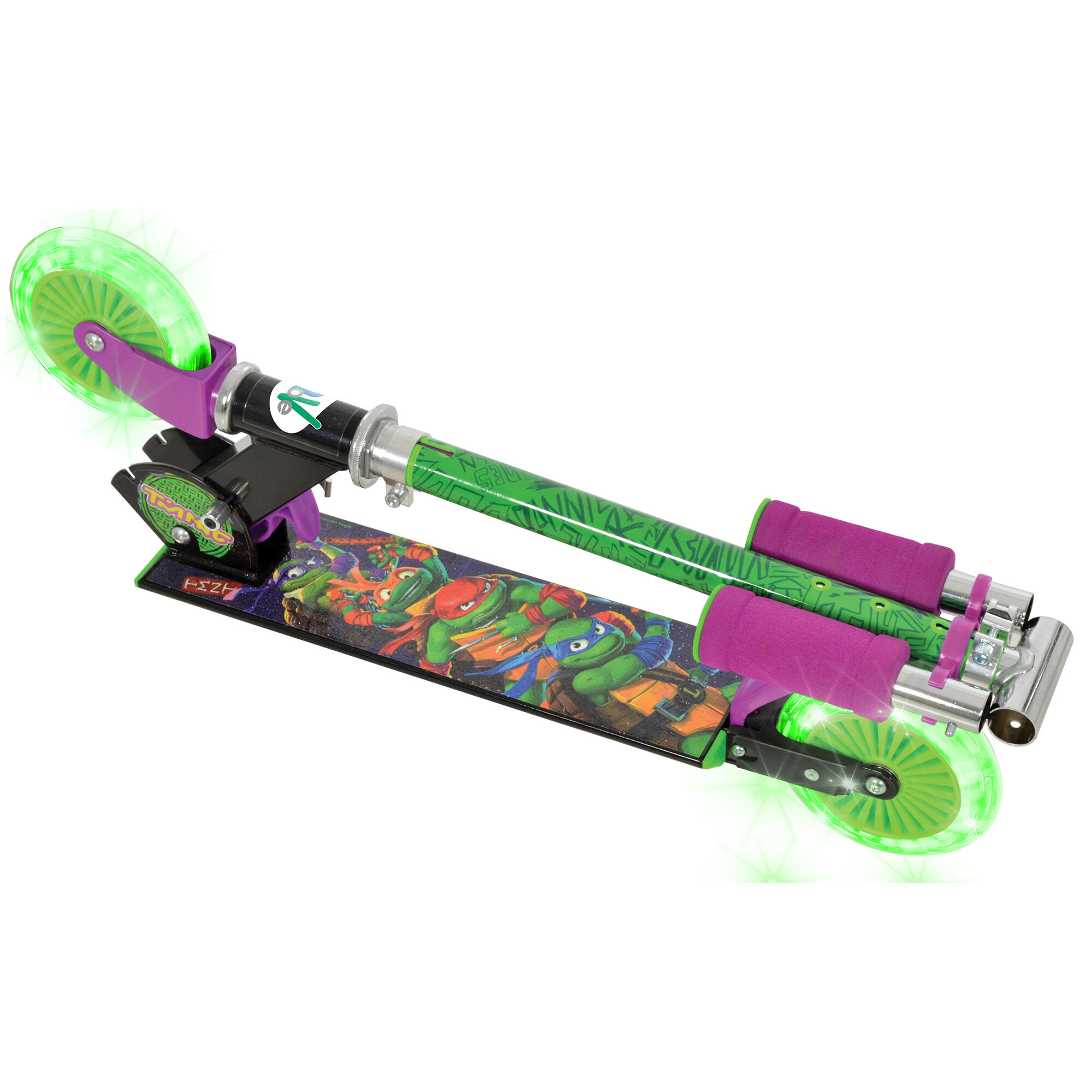 MoVe Turtles Folding Inline Scooter with Light Up Wheels 7/7