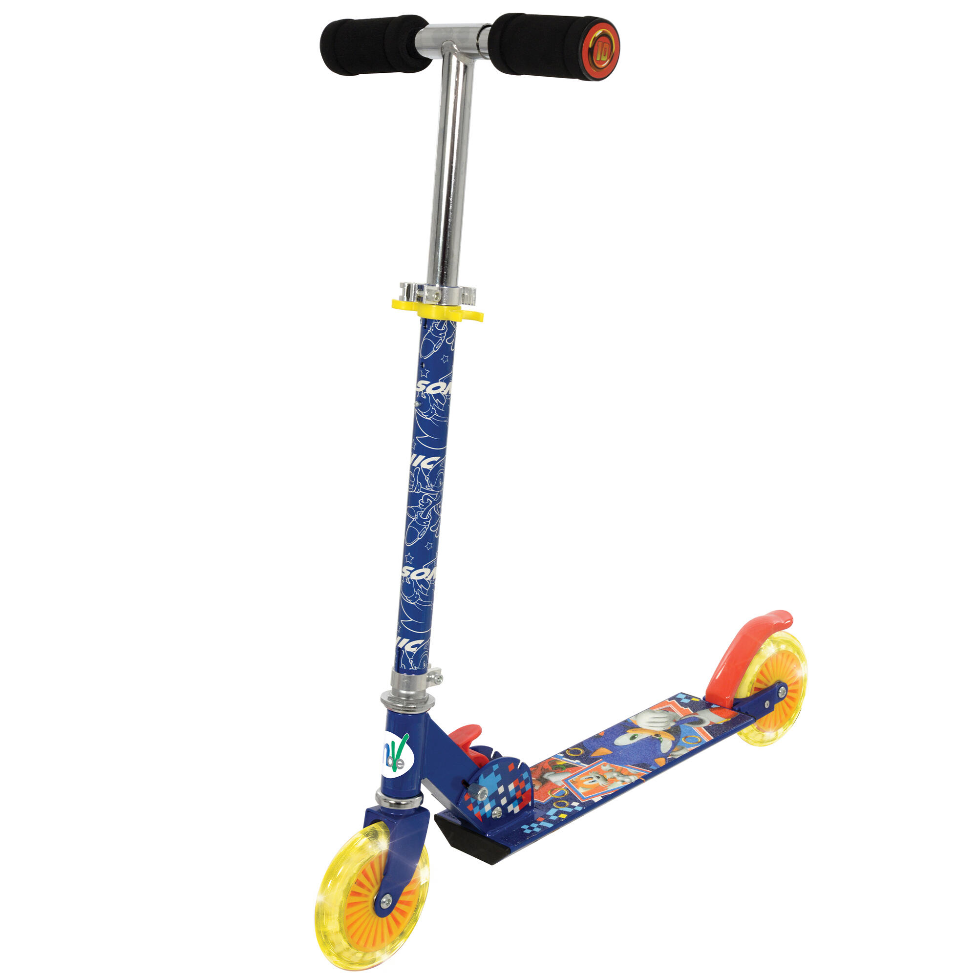 SONIC THE HEDGEHOG MoVe Sonic Folding Inline Scooter with Light Up Wheels