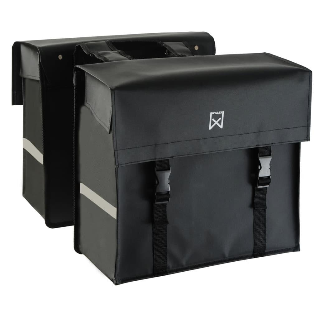 Dubbele tas voor bagagedragers van gecoat canvas Willex 2/2