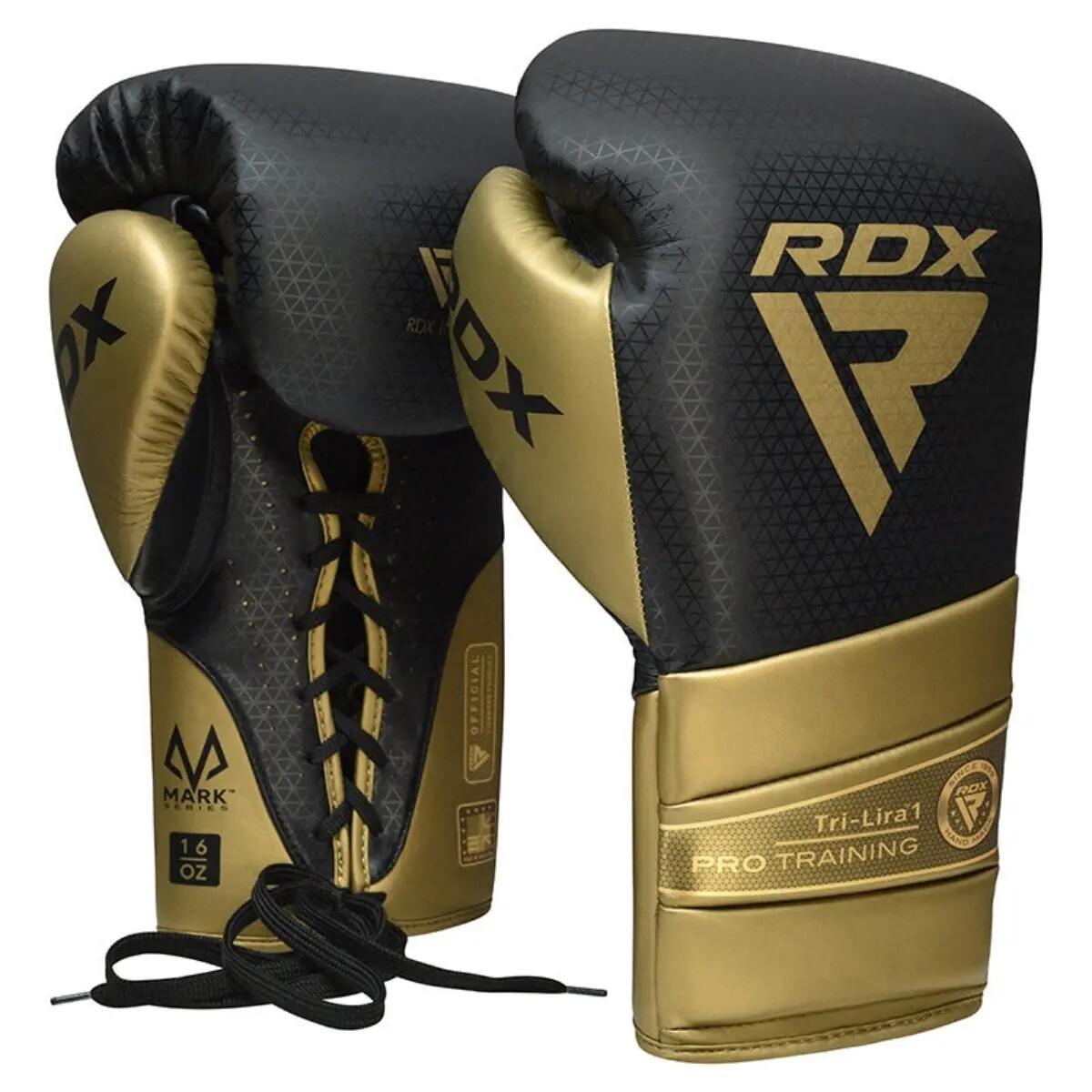 Boxhandschuhe RDX Mark Pro Sparring Tri Lira 1 Gold-10OZ 5/7
