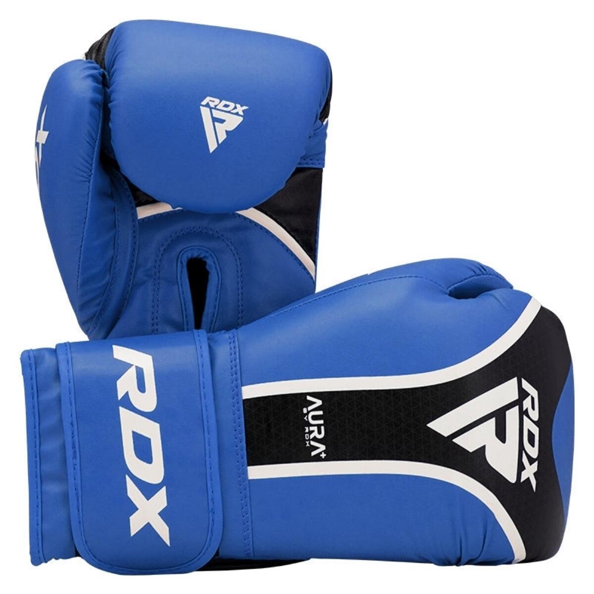 RDX Boxing Glove Aura Plus T 17 Blue Black 14Oz RDX SPORTS Decathlon