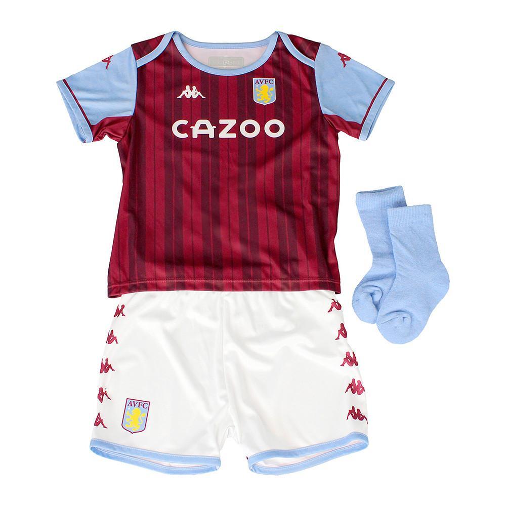 Aston Villa Baby Home Kit Red/Blue Kappa 2021/2022