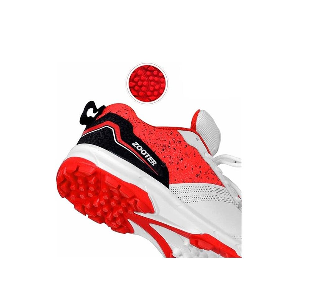 DSC Zooter Cricket-Schuhe | Weiß/Rot | Für Männer und Jungen | LightWeight 5/6