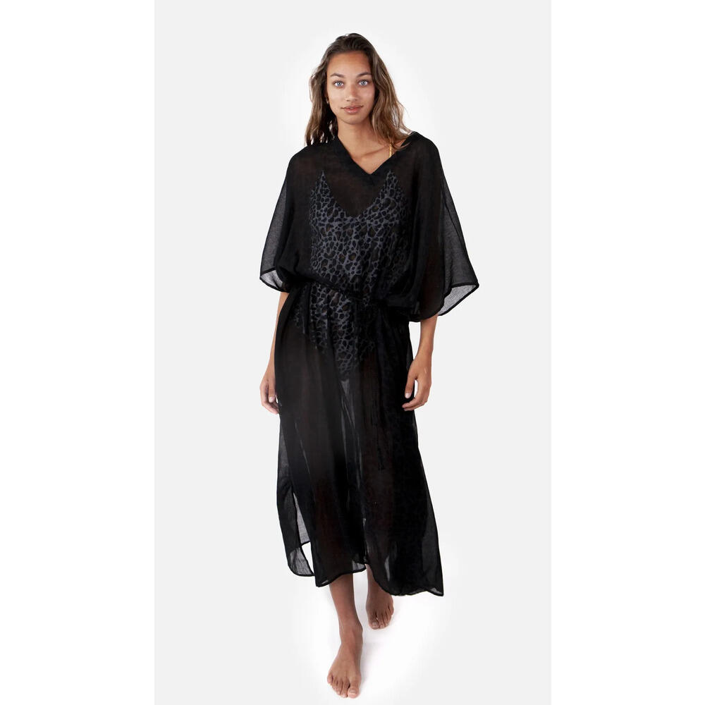 Caftán Kribi Kaftan mujer negro 2/3