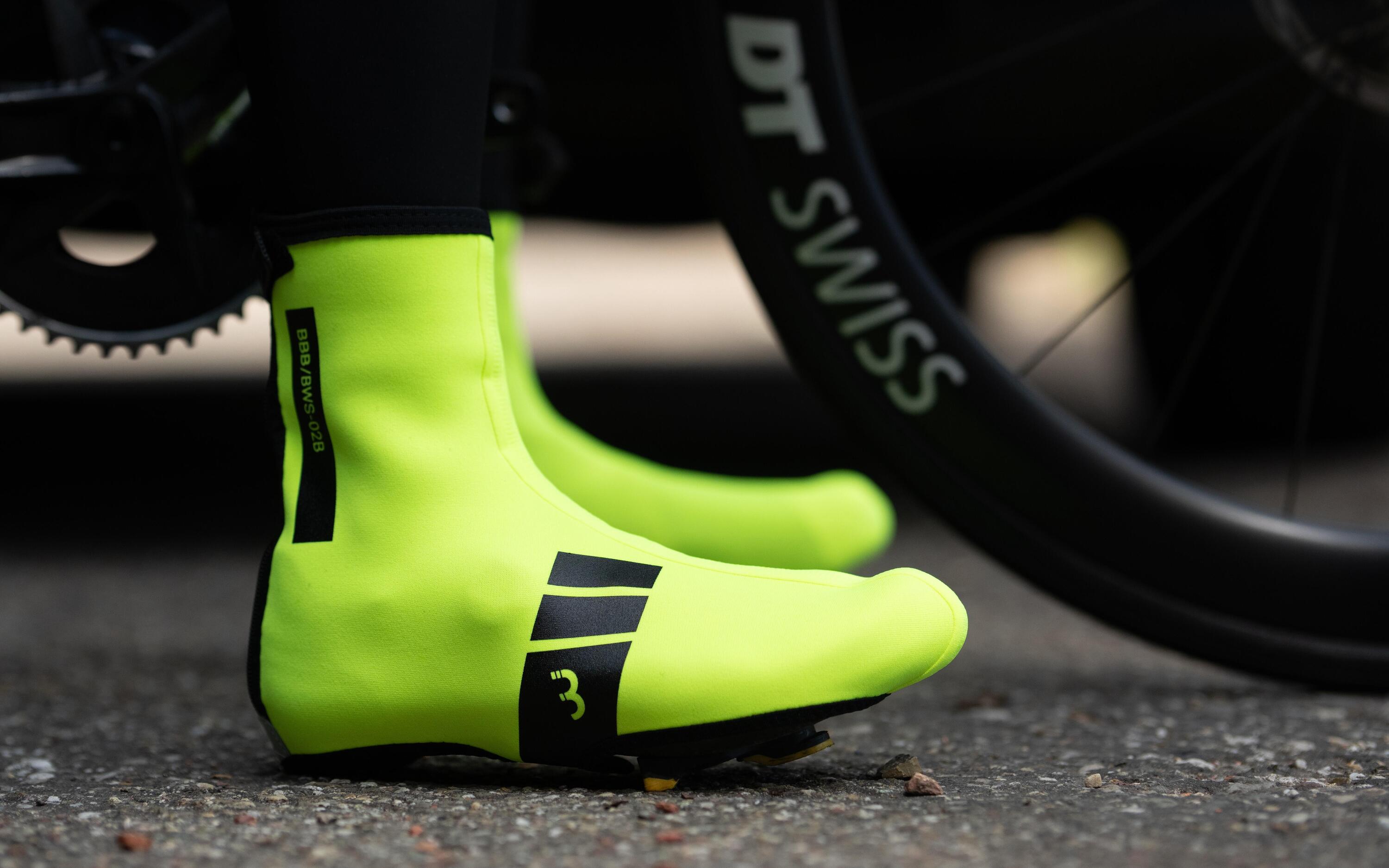 Fahrrad-Überschuhe Winter - HeavyDuty - Wasserbeständig - Neon Gelb - 5 - 15 °C 5/8