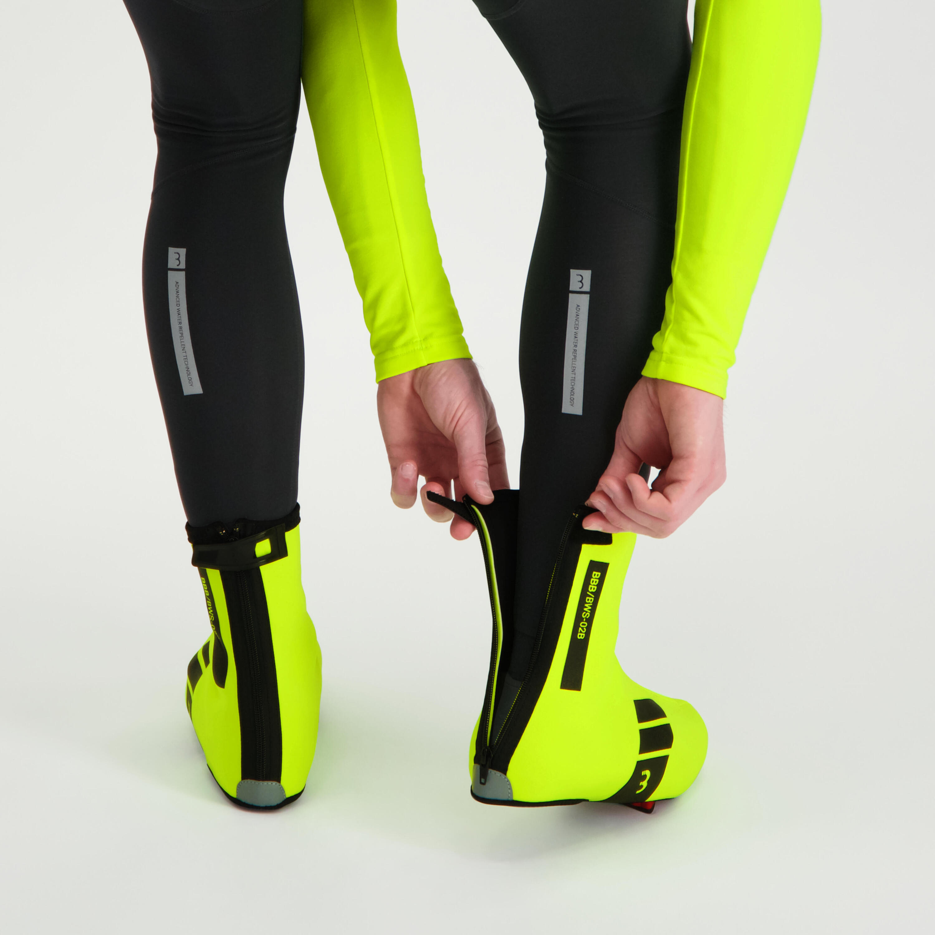 Fahrrad-Überschuhe Winter - HeavyDuty - Wasserbeständig - Neon Gelb - 5 - 15 °C 3/8