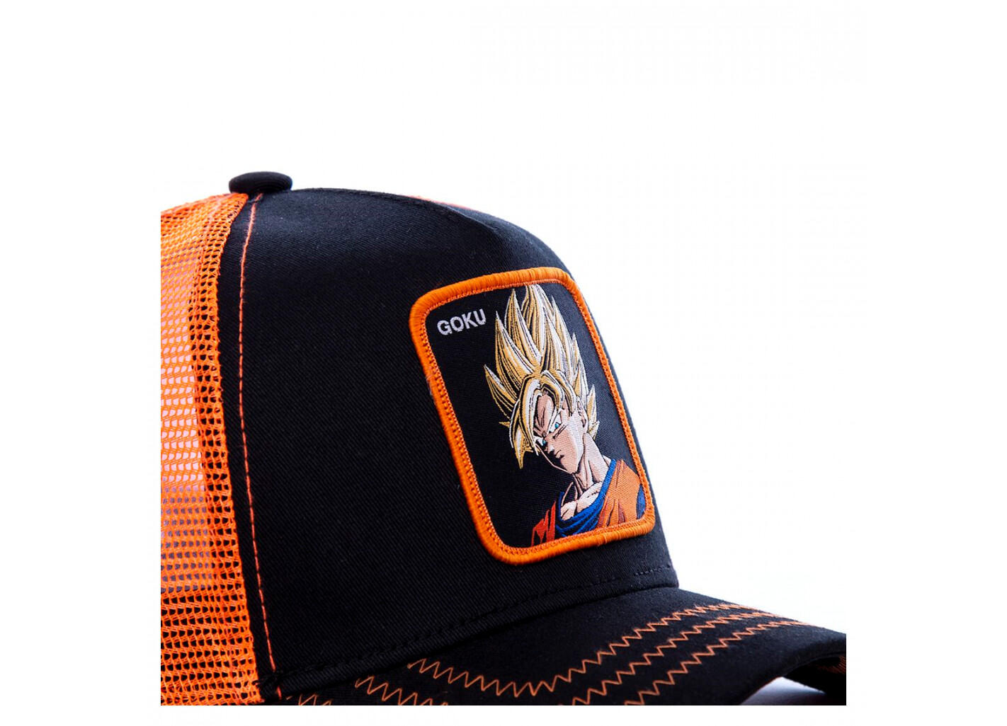 Casquette Dragon Ball Z Goku Saiyan Noir et Orange 3/7
