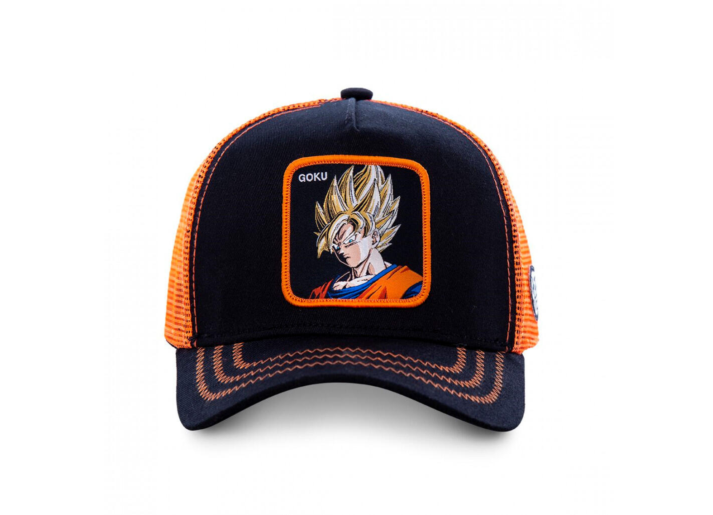 Casquette Dragon Ball Z Goku Saiyan Noir et Orange 2/7