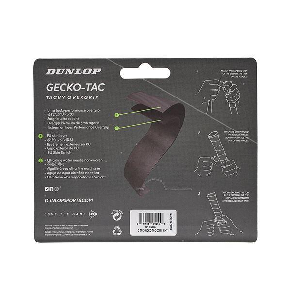 Overgrip Dunlop Gecko-Tac (Branco,Blister 3un) 2/2