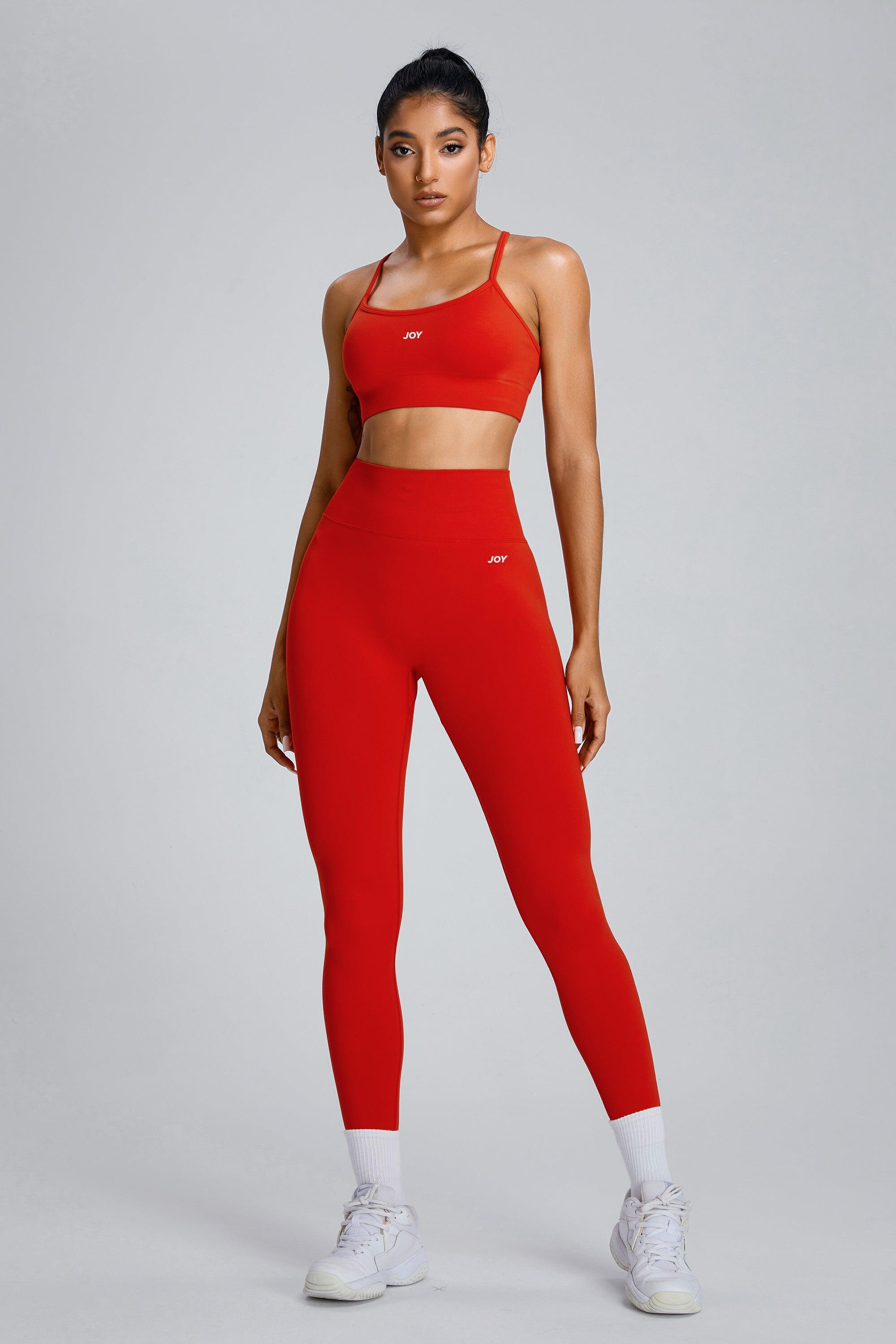 Top Donna Fitness Sculpt Scrunch - Rosso 5/6