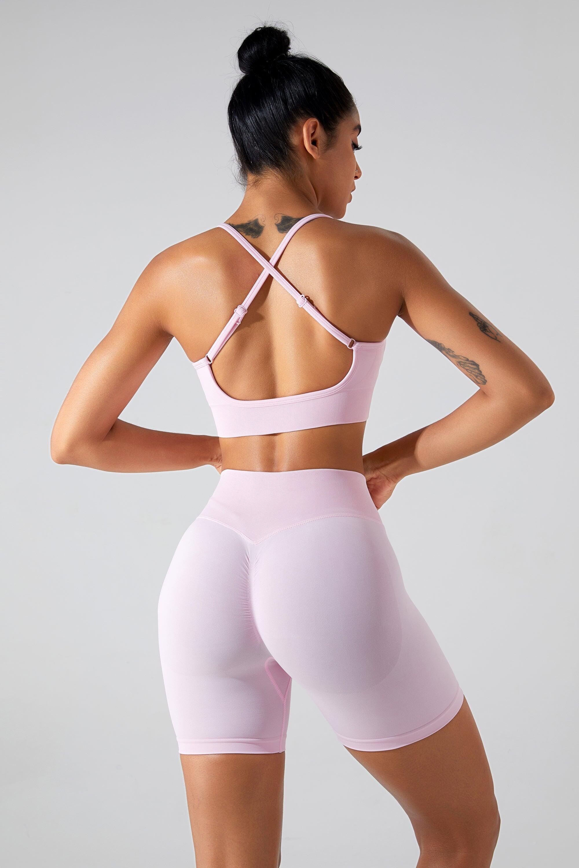 Short Dames Sculpt Scrunch - lichtroze 5/5
