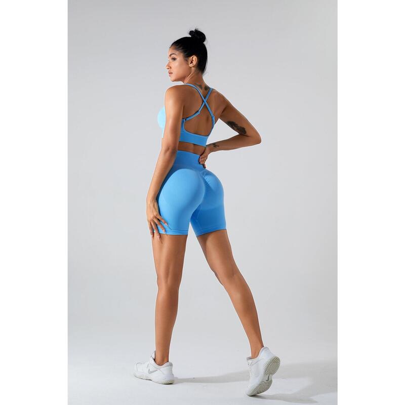 Top Sujetador Deportivo Sculpt Scrunch - Sky