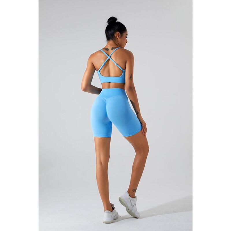 Top Sujetador Deportivo Sculpt Scrunch - Sky