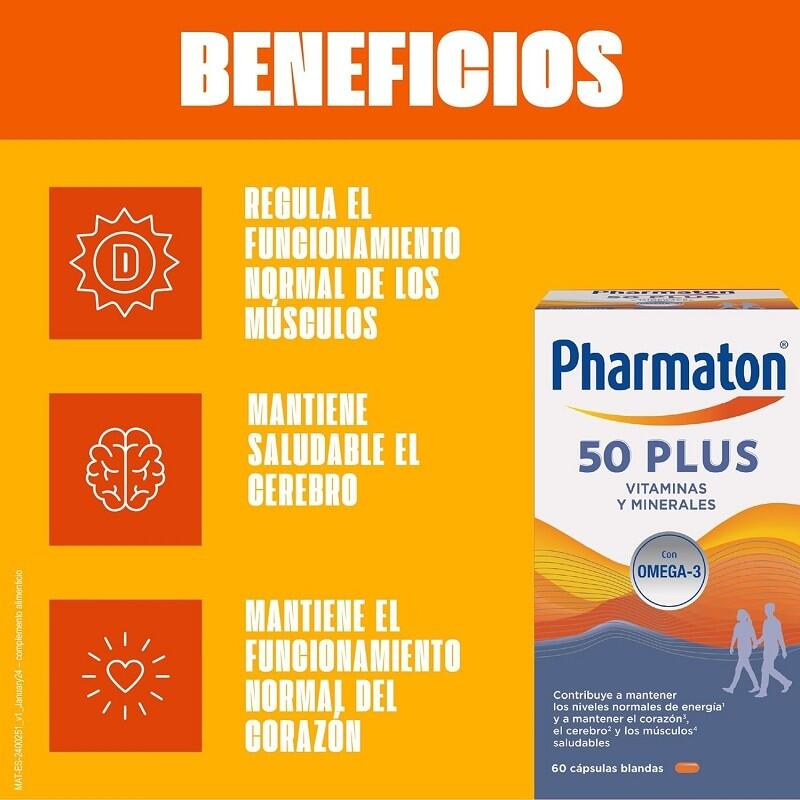 PHARMATON 50 Plus 60 cápsulas