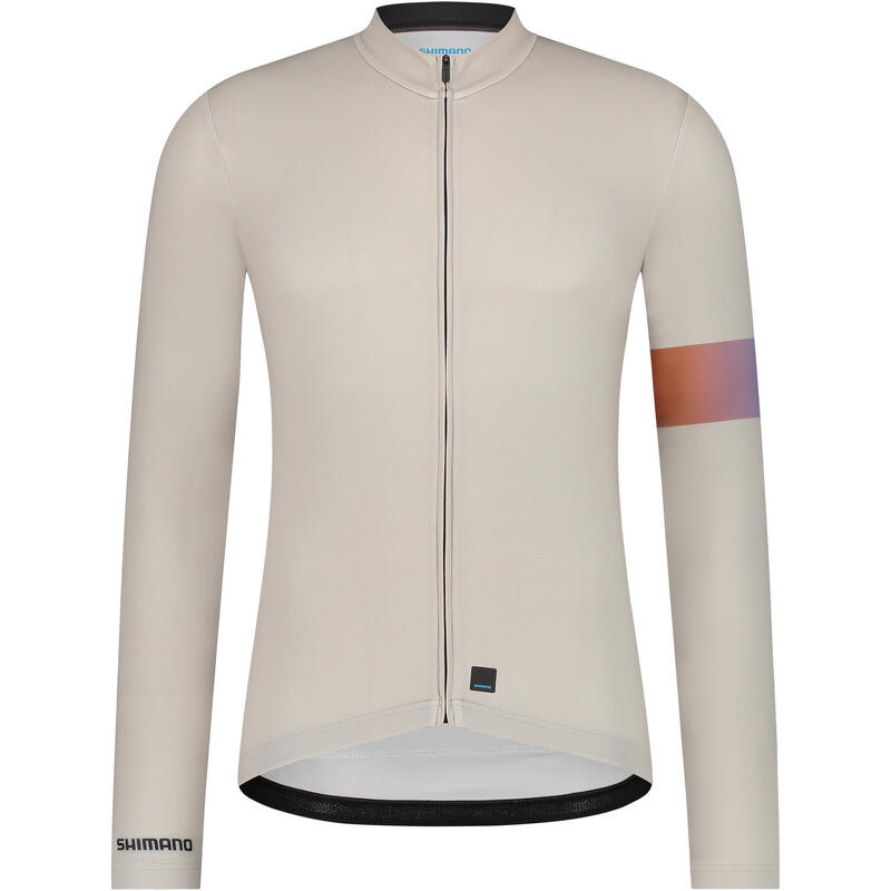 SHIMANO VERTEX Jersey imprimé manches longues, beige