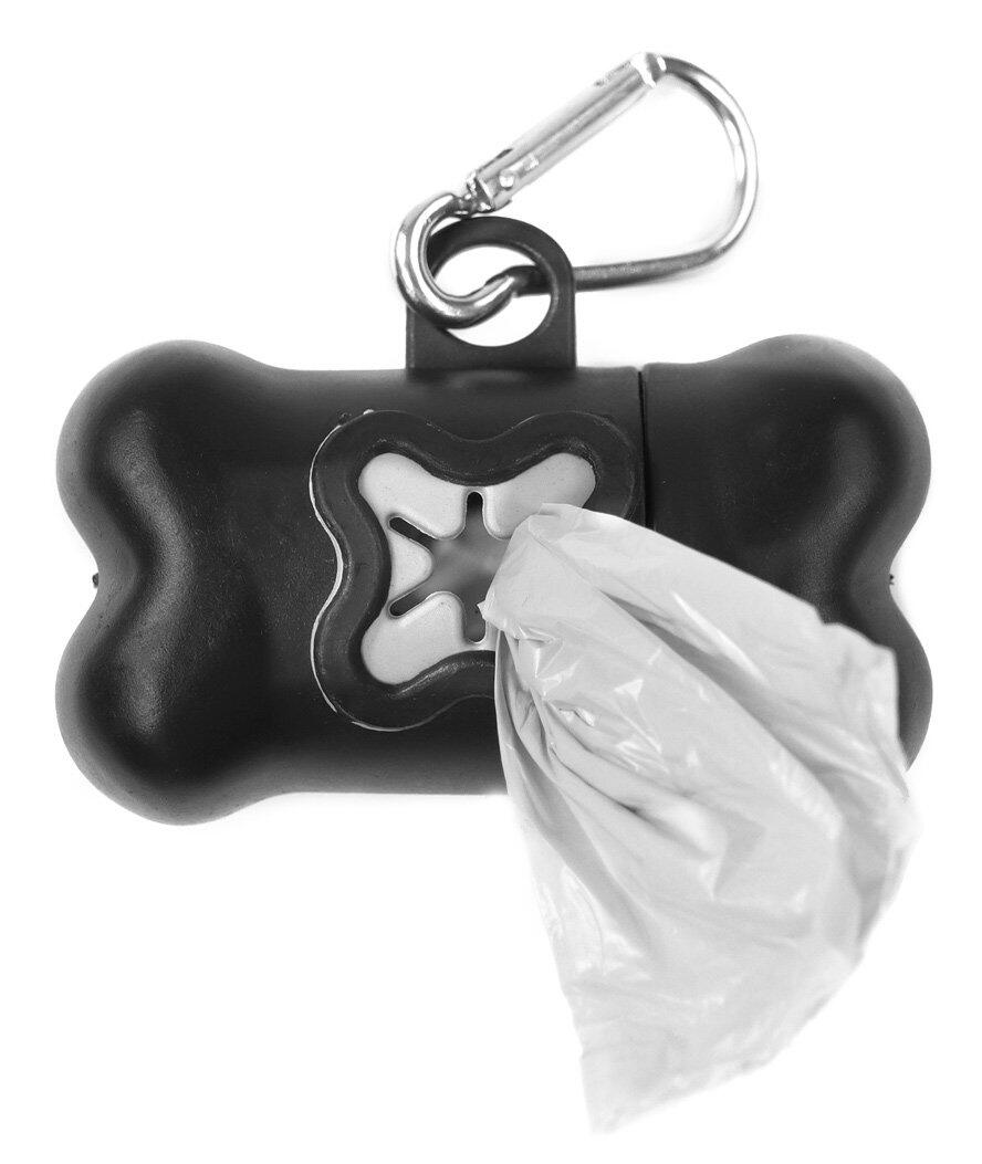 RECORD Dispenser in plastica con moschettone e un rotolo per cani