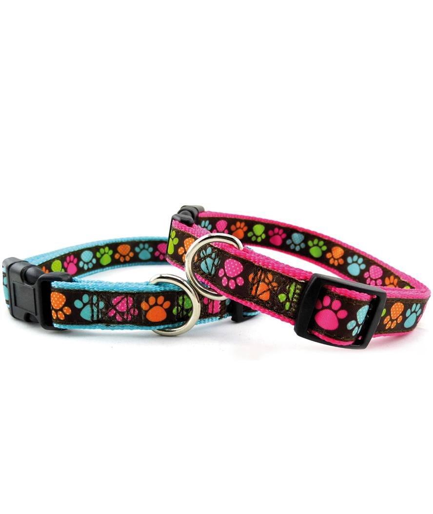 RECORD Collare in nylon con clip in plastica rigida Linea Zampine, 1,9x45-50cm Fucsia