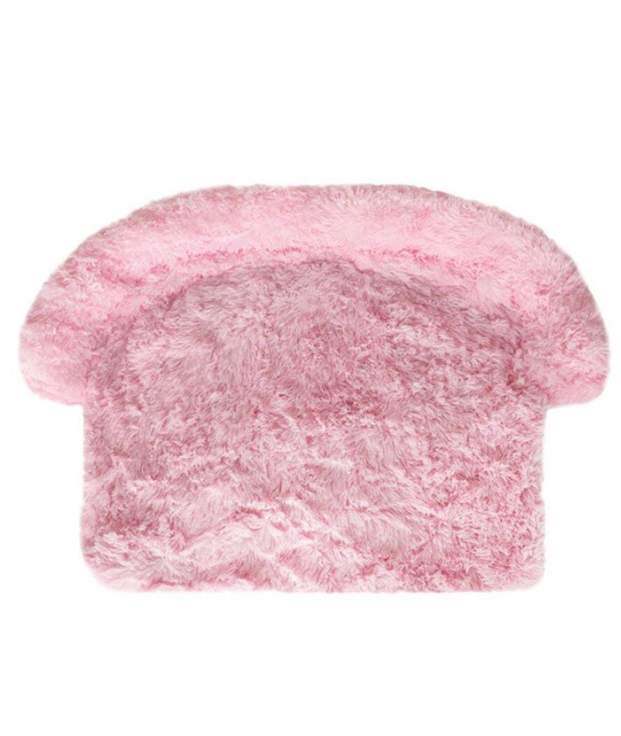 RECORD Cuccia da divano Batuffolo in peluche con bordo rialzato, L 102x89x13 cm Rosa