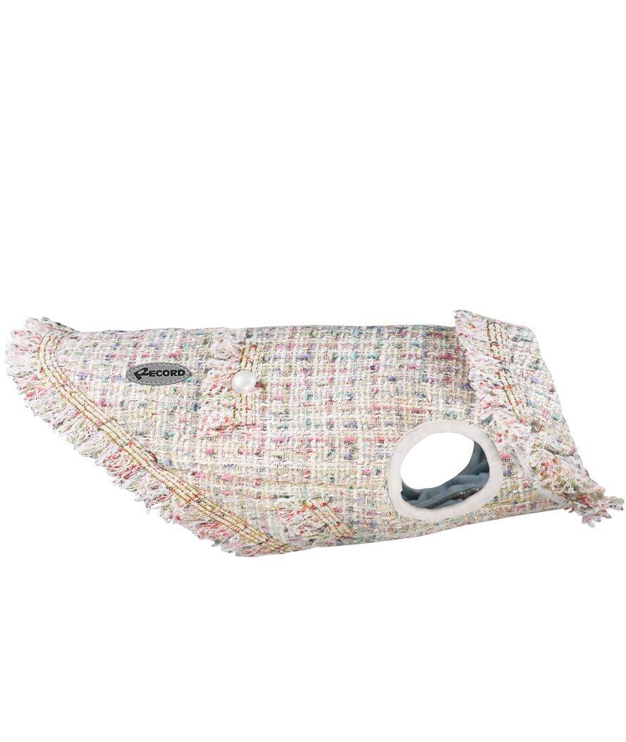 RECORD Cappotto in tweed con interno pile e dettagli in perla Mademoiselle, S 35 cm