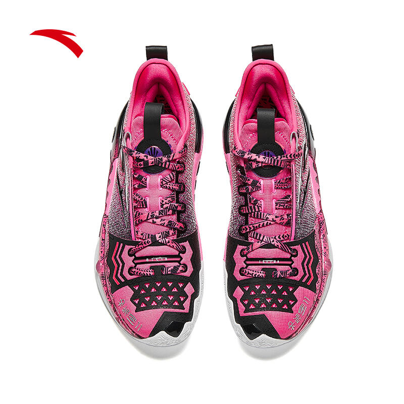 サイズUS9 カイリーアービング Anta Shockwave 5 pro PE Basketball SHOCK WAVE 5 PRO Shoes Men (Pink)