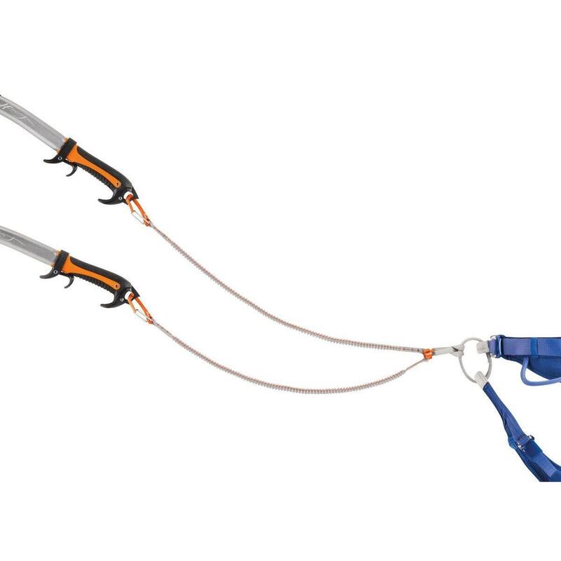 Sangle antiperte Petzl V-LINK dublă pentru 2 pioleți extensibil 46–106 cm