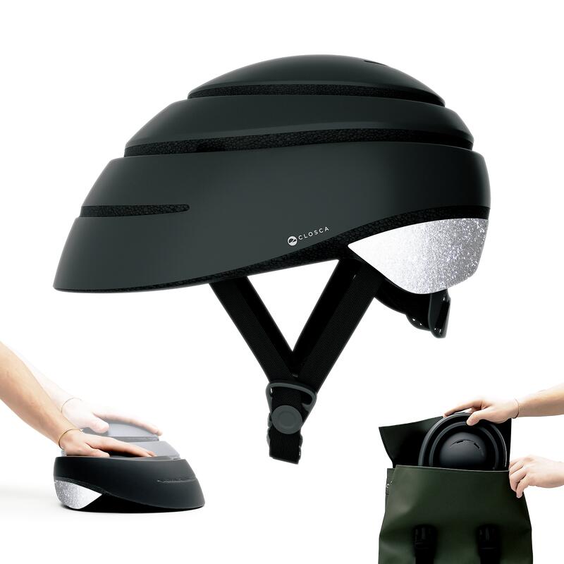 Casque Vélo Urbain Pliable. Réfléchissant