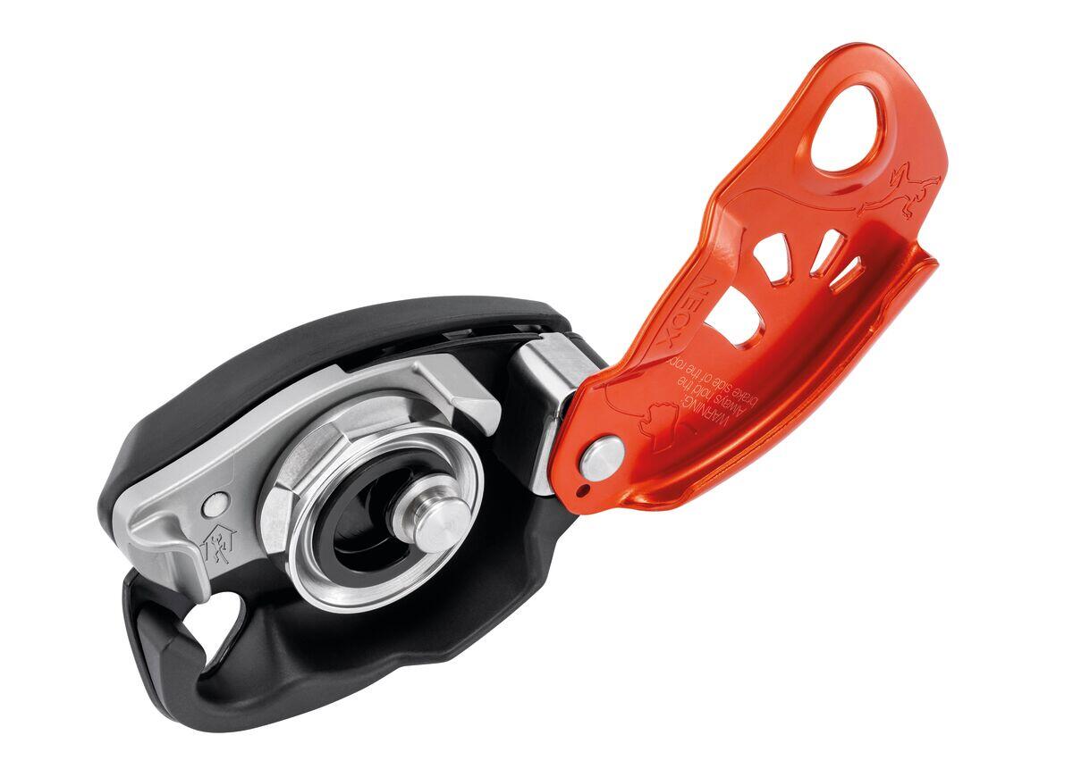 Assureur Petzl NEOX orange blocage assisté roue acier ergonomique 8,5–11 mm 4/7