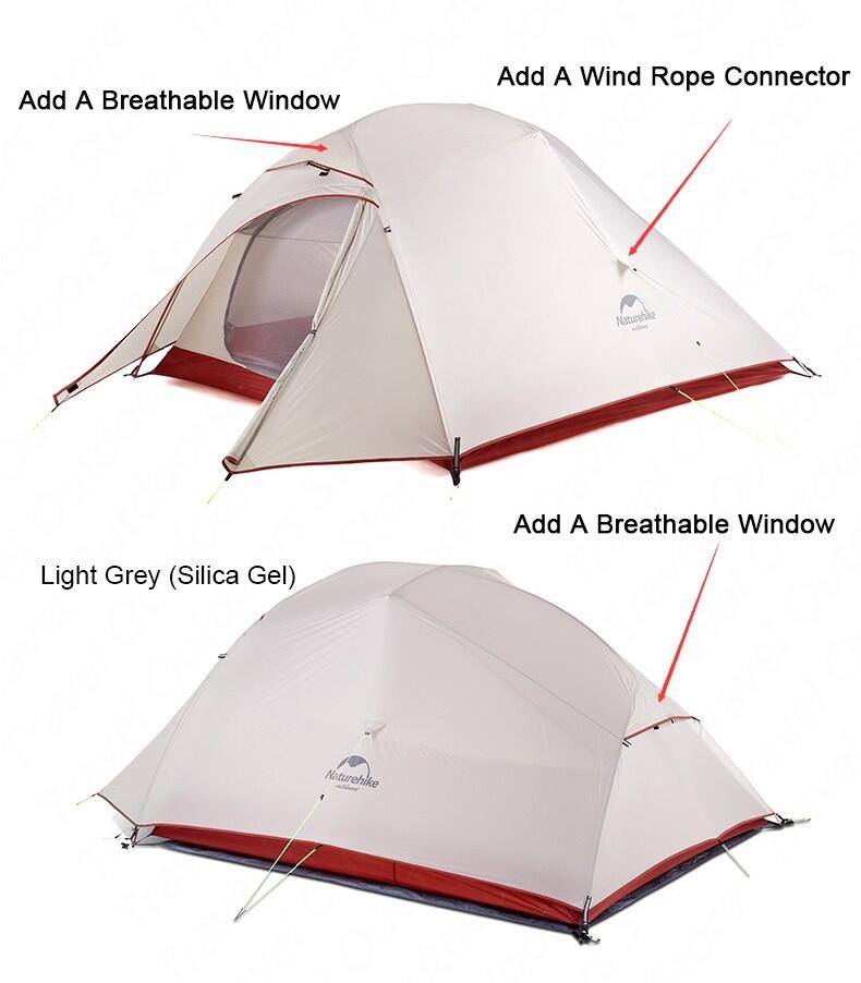 NATUREHIKE Namiot CLOUD UP 3 ULTRALIGHT 210T-Zielony 4/7