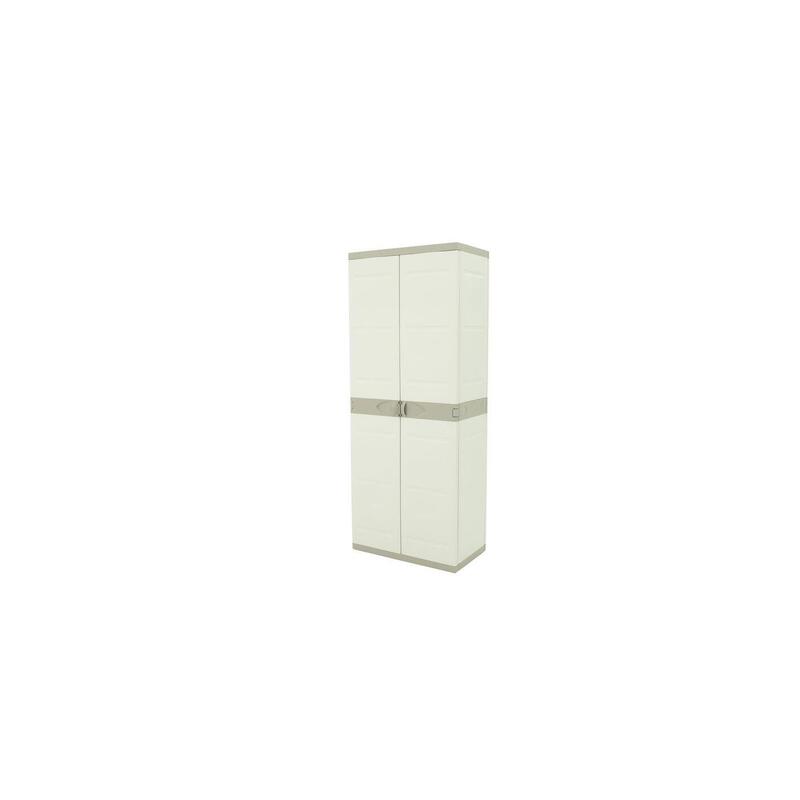 Armario de 4 estantes de Resina | Escobe  Beige