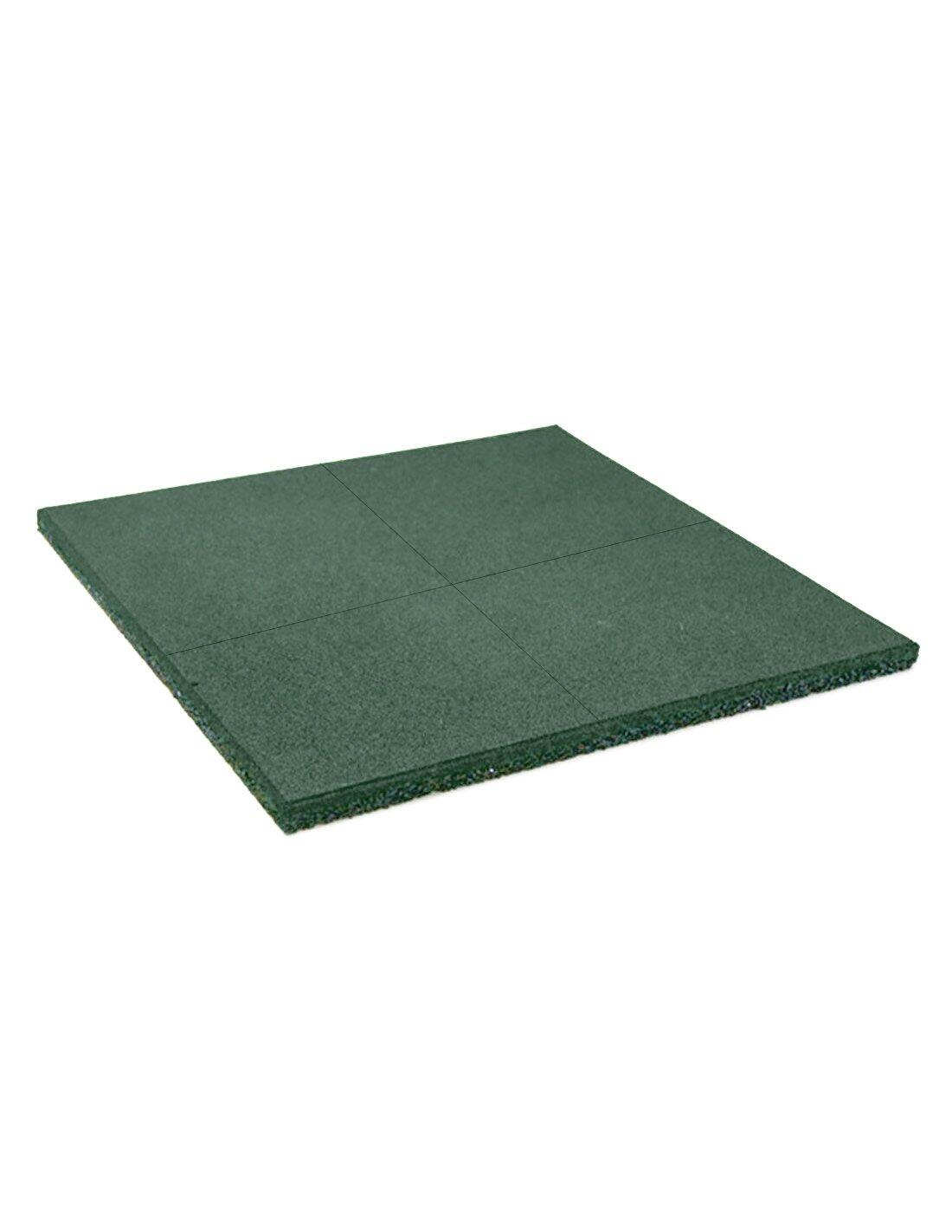 Loseta de Caucho Maciza Profesional | 1x JARDIN202 Verde 20 mm - Con cruceta 2/5