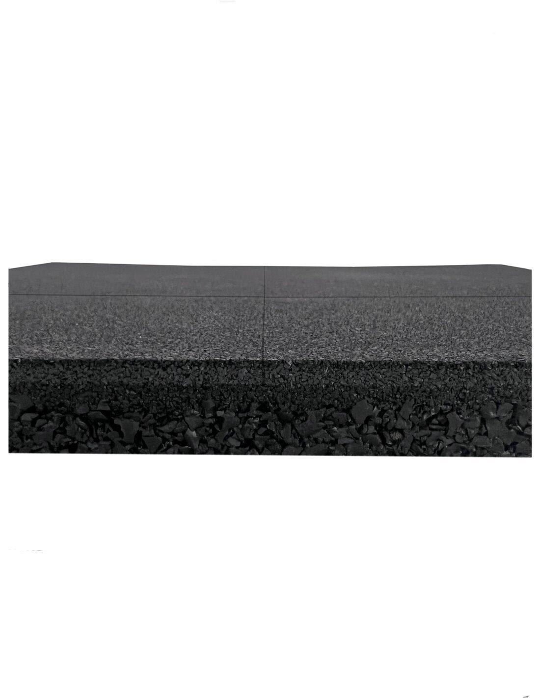 Loseta de Caucho Maciza Profesional | 1x JARDIN202 Negra 20 mm - Con cruceta 5/5