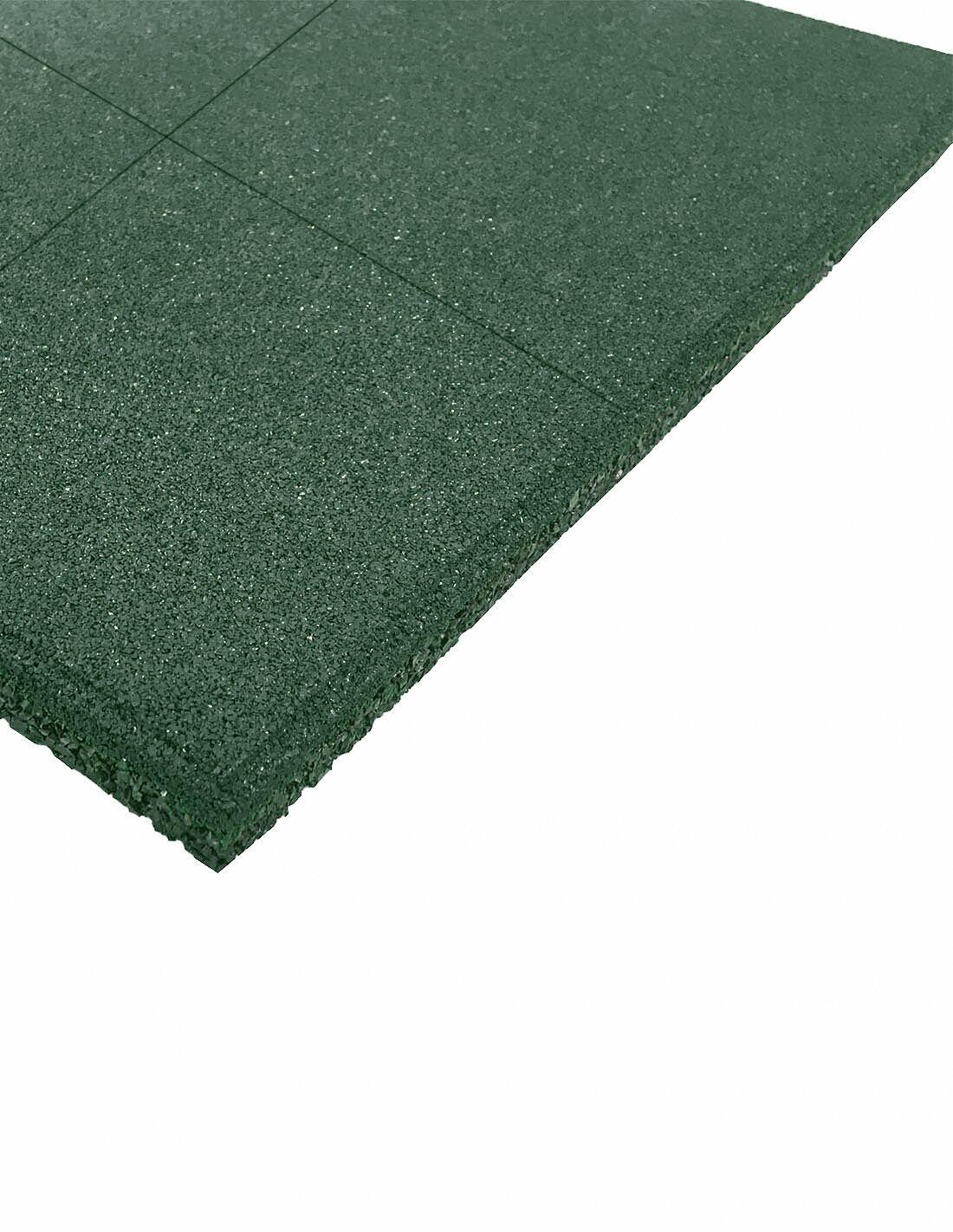 Loseta de Caucho Maciza Profesional | 1x JARDIN202 Verde 20 mm - Con cruceta 3/5