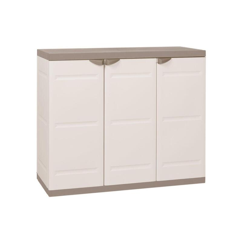 Armario Medio  de 2 estantes | 3 puertas  Beige