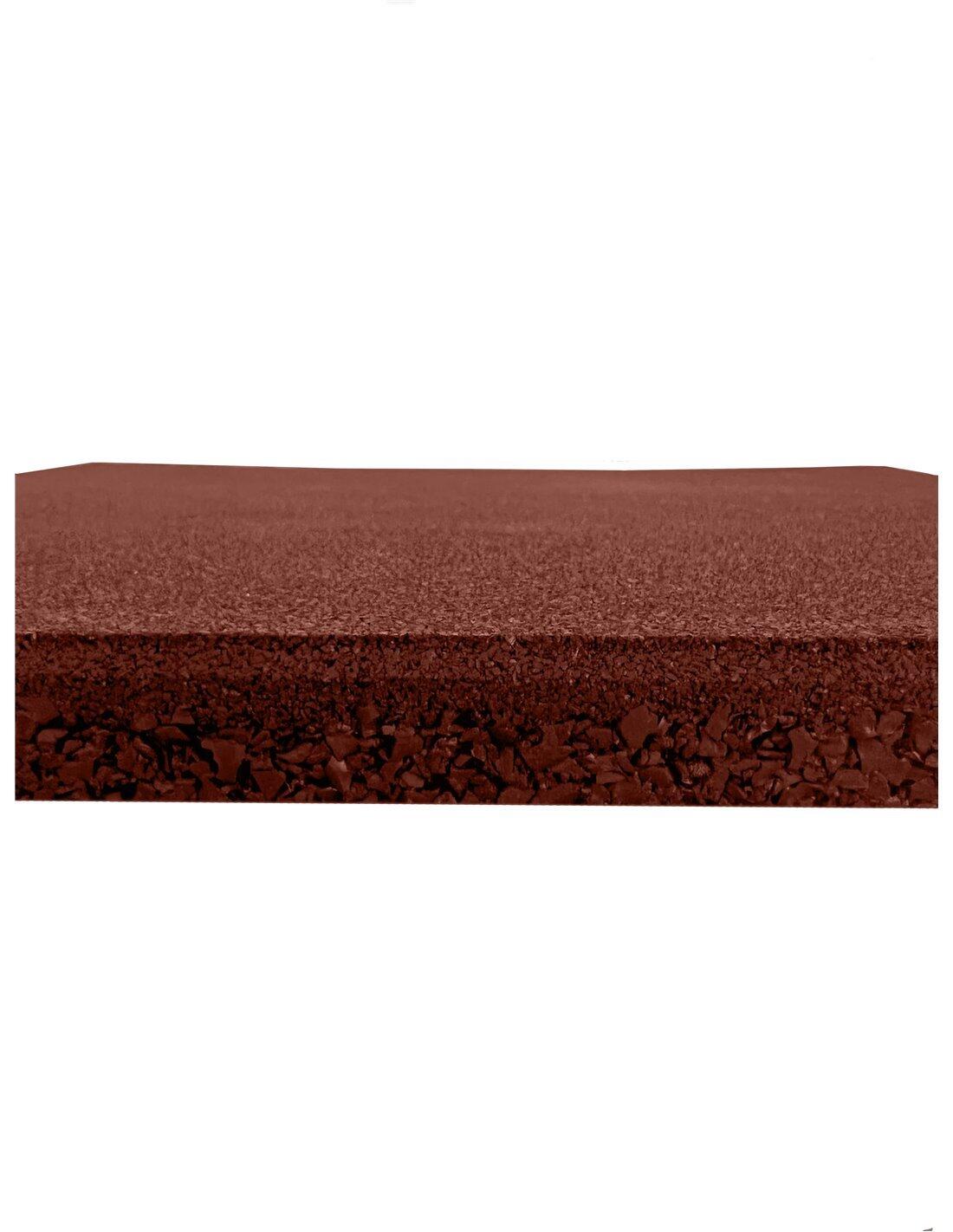 Loseta de Caucho Profesional Grano Fino 50x50cm - Roja - JARDIN202 3/5
