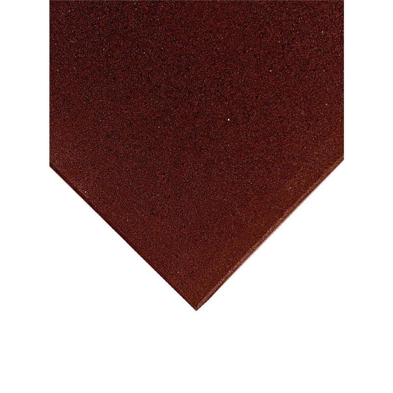 Loseta de Caucho Profesional Grano Fino 50x50cm - Roja - JARDIN202