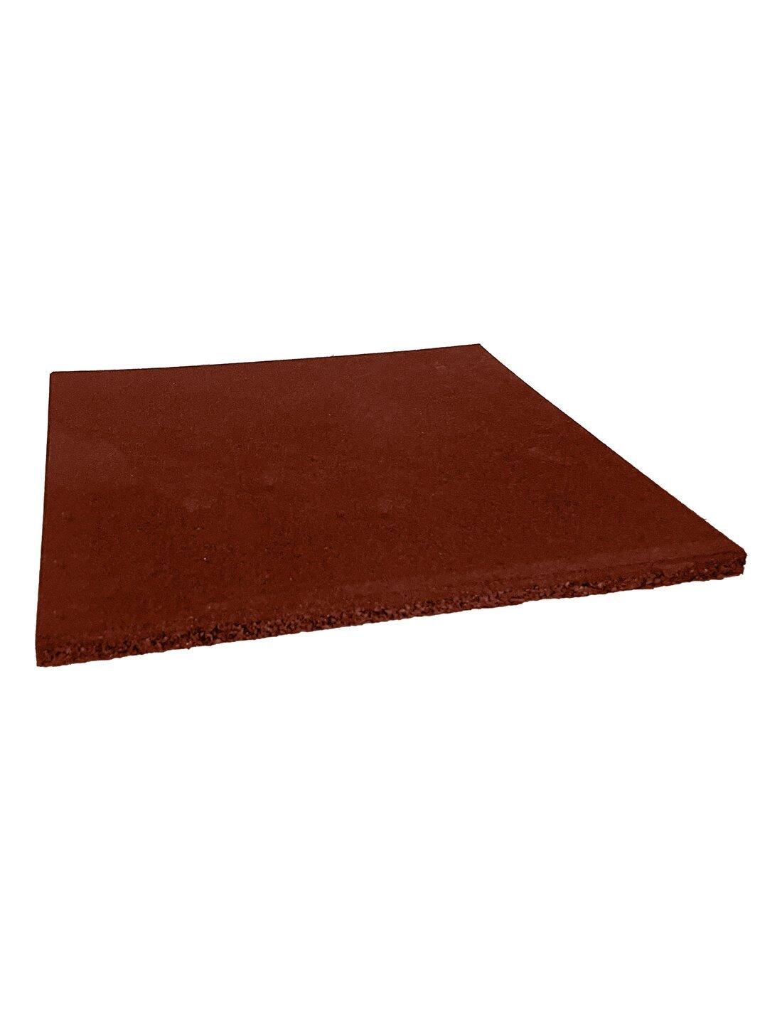 Loseta de Caucho Profesional Grano Fino 50x50cm - Roja - JARDIN202 4/5
